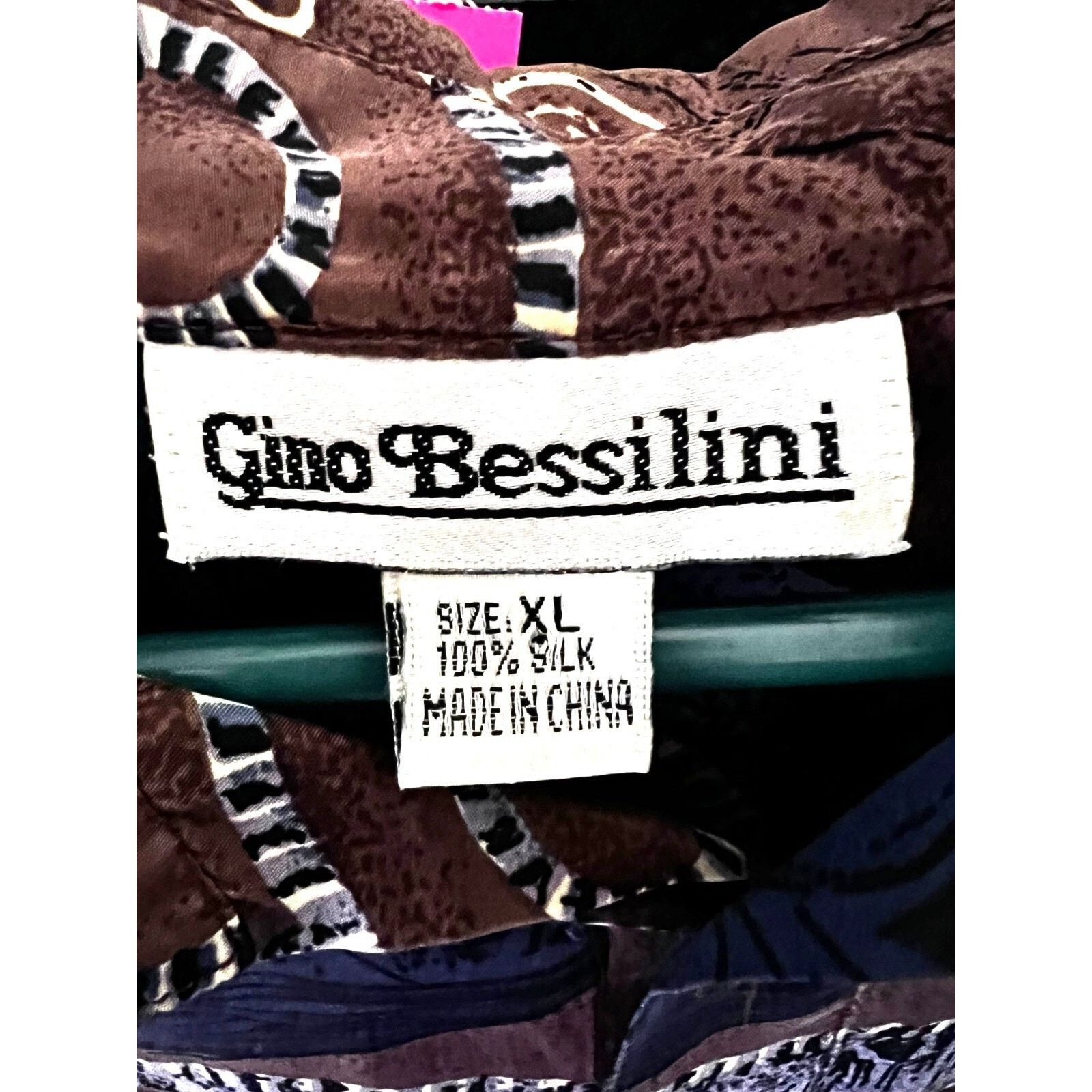 Vintage Gino Bessilini Mens Vintage Button Up Silk Shirt XL Pocket Size US XL / EU 56 / 4 - 5 Thumbnail