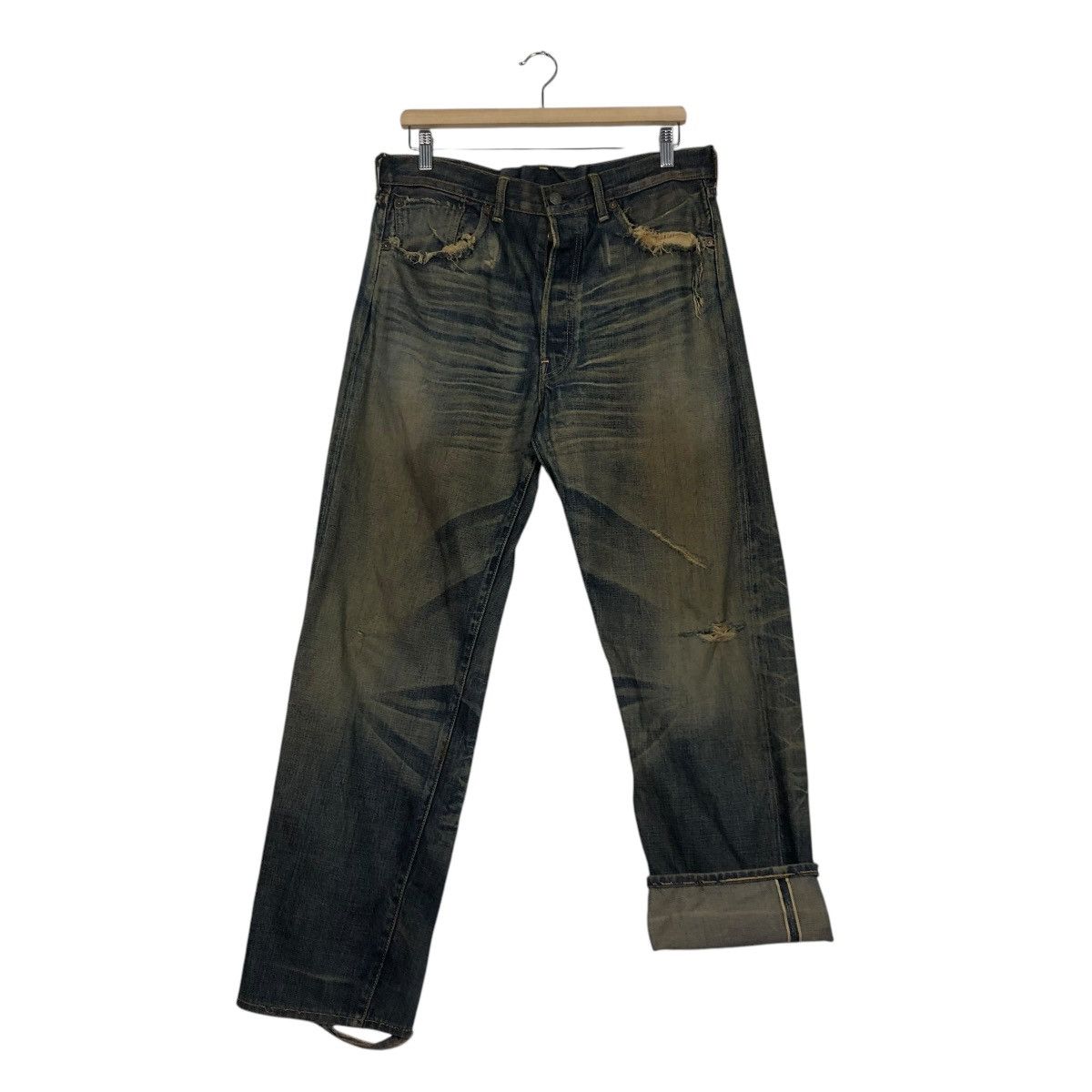 Levi's 🔥VINTAGE REPRODUCTION LEVI’S BIG E REDLINE DENIM LOT 501 Size US 34 / EU 50 - 15 Thumbnail