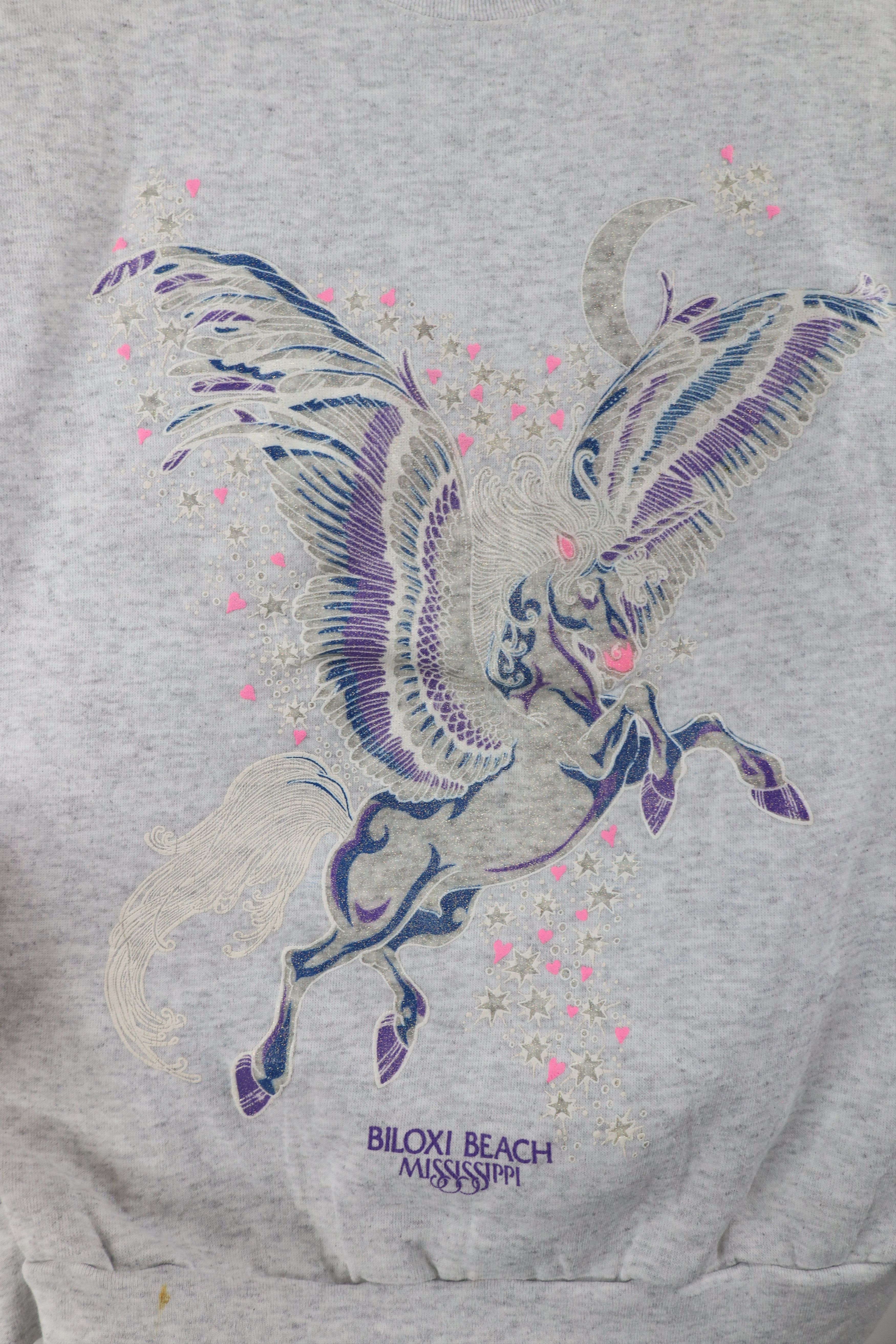 Vintage Vintage 90s Mississippi Unicorn Heart Star Sweatshirt USA Size L / US 10 / IT 46 - 4 Thumbnail