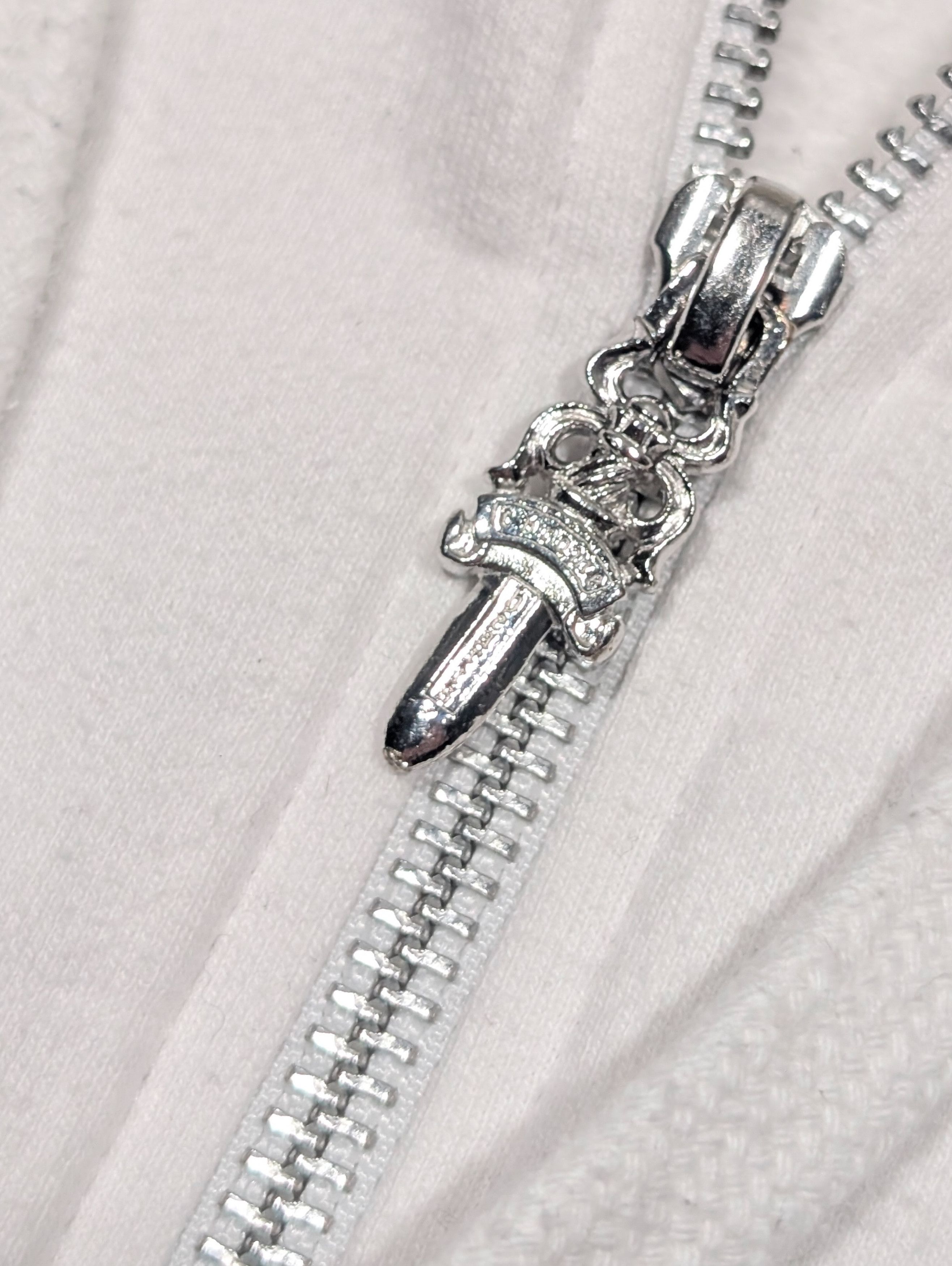 Chrome Hearts White Fuck You Dagger Zip Up Hoodie Size US M / EU 48-50 / 2 - 3 Thumbnail
