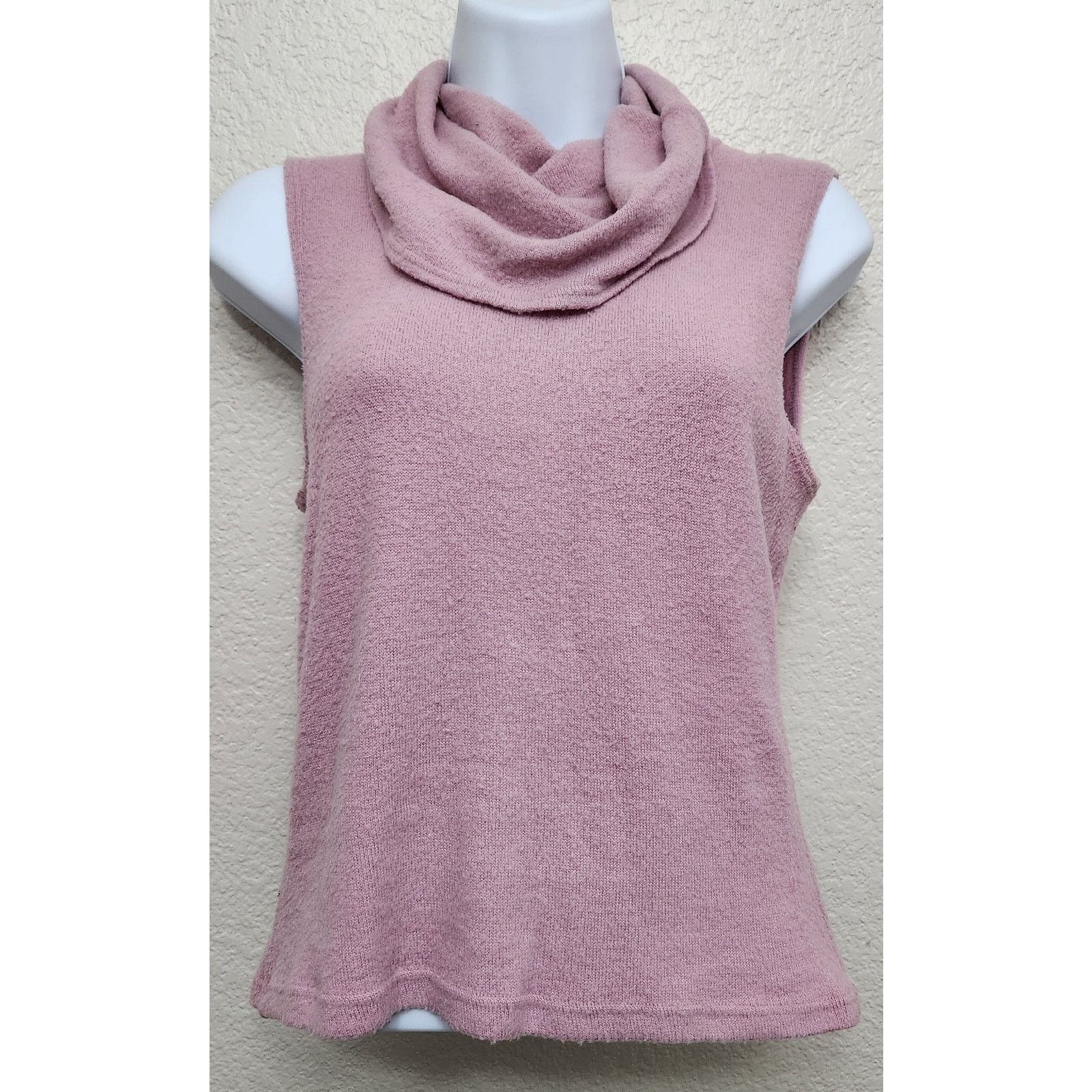 Other Pia Dusty Rose Cowl Neck Sleeveless Top Large Soft Fuzzy Size L / US 10 / IT 46 - 1 Thumbnail
