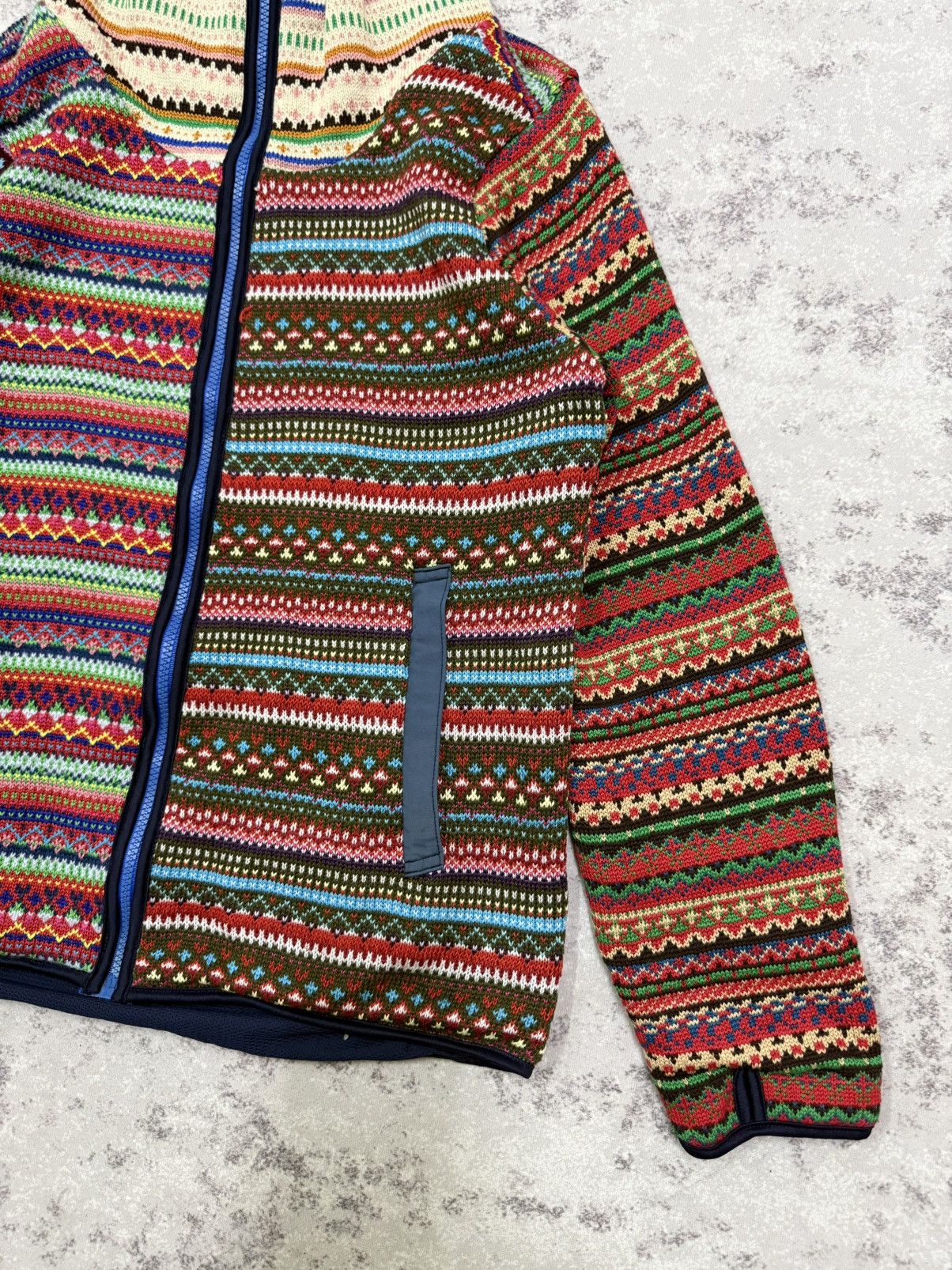 Native Unbranded Knit Native Colorblock Fullzipper Sweater Hoodie Size US S / EU 44-46 / 1 - 5 Thumbnail