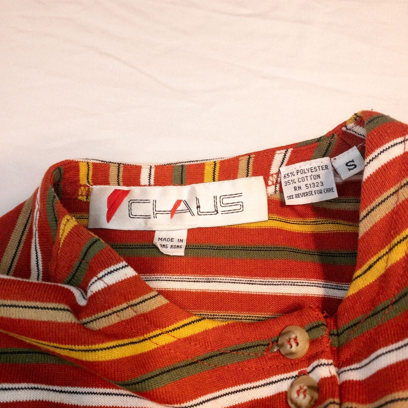 Other Chaus Vintage Orange & Red Striped Shirt Womens Small Size S / US 4 / IT 40 - 11 Thumbnail