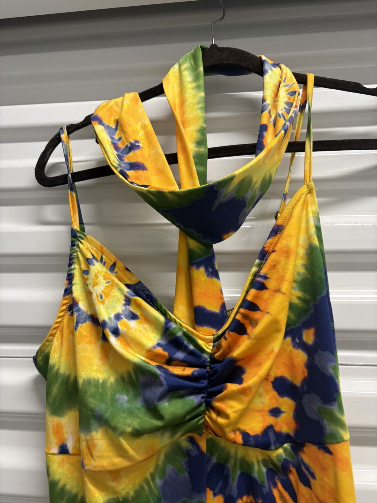 Other Fun Summer Dress With Spaghetti Strap And Scarf Size L / US 10 / IT 46 - 2 Thumbnail