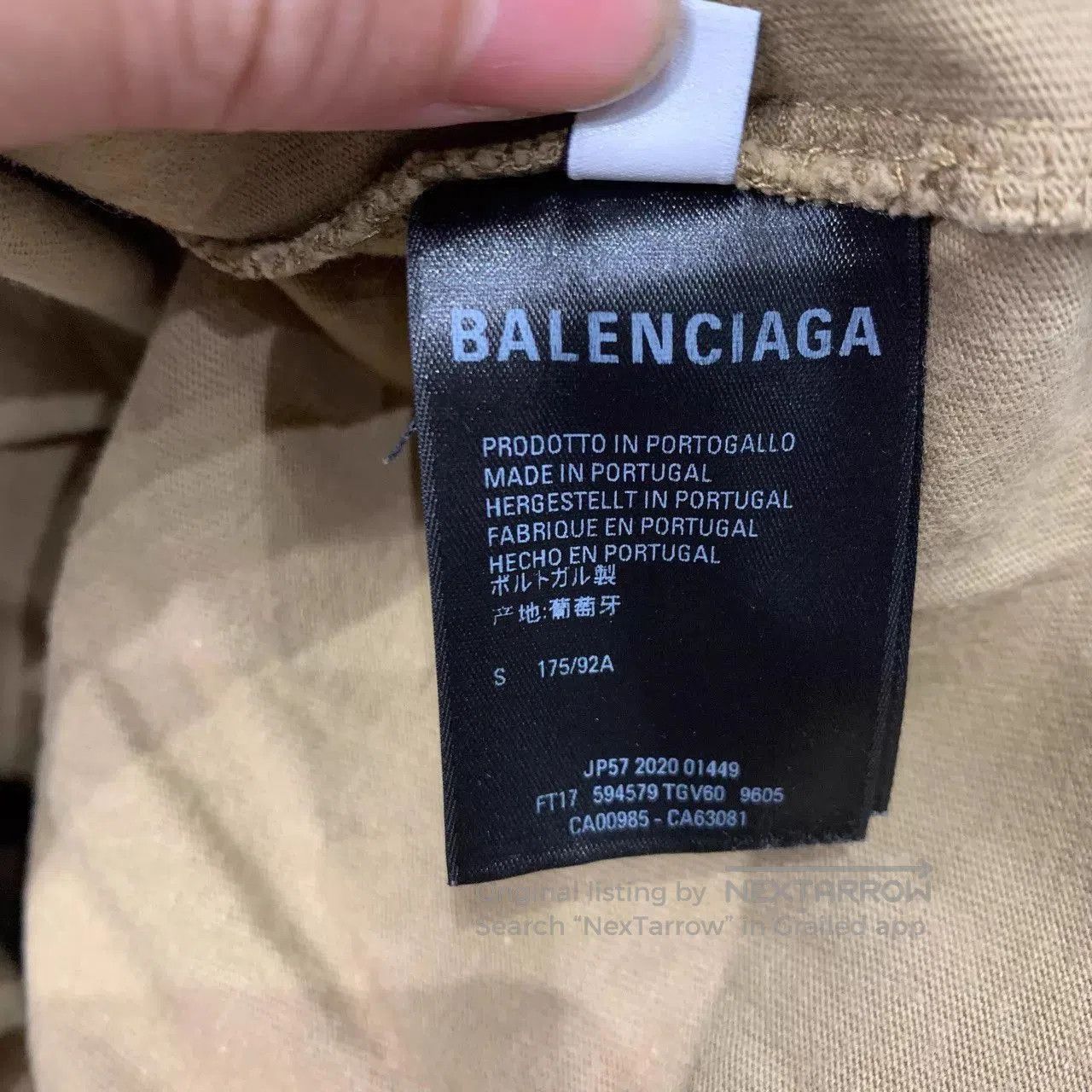Balenciaga Beige Short Sleeve Graphic T. Size US S / EU 44-46 / 1 - 6 Thumbnail