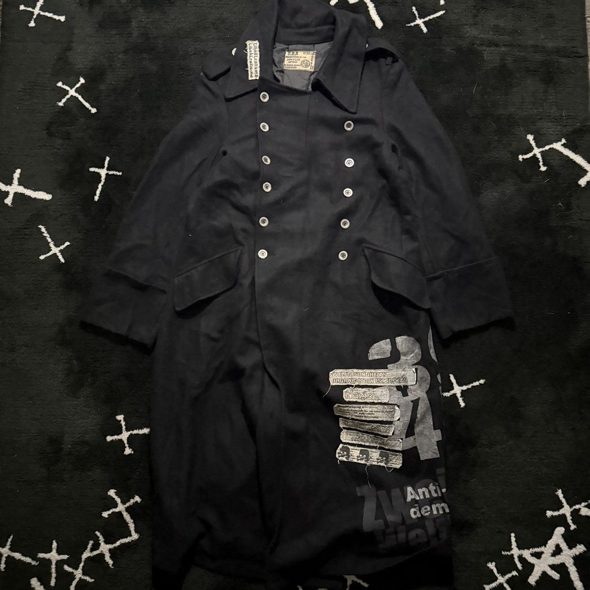 Cut & Sew - Punk Patches Vintage Trench Coat
