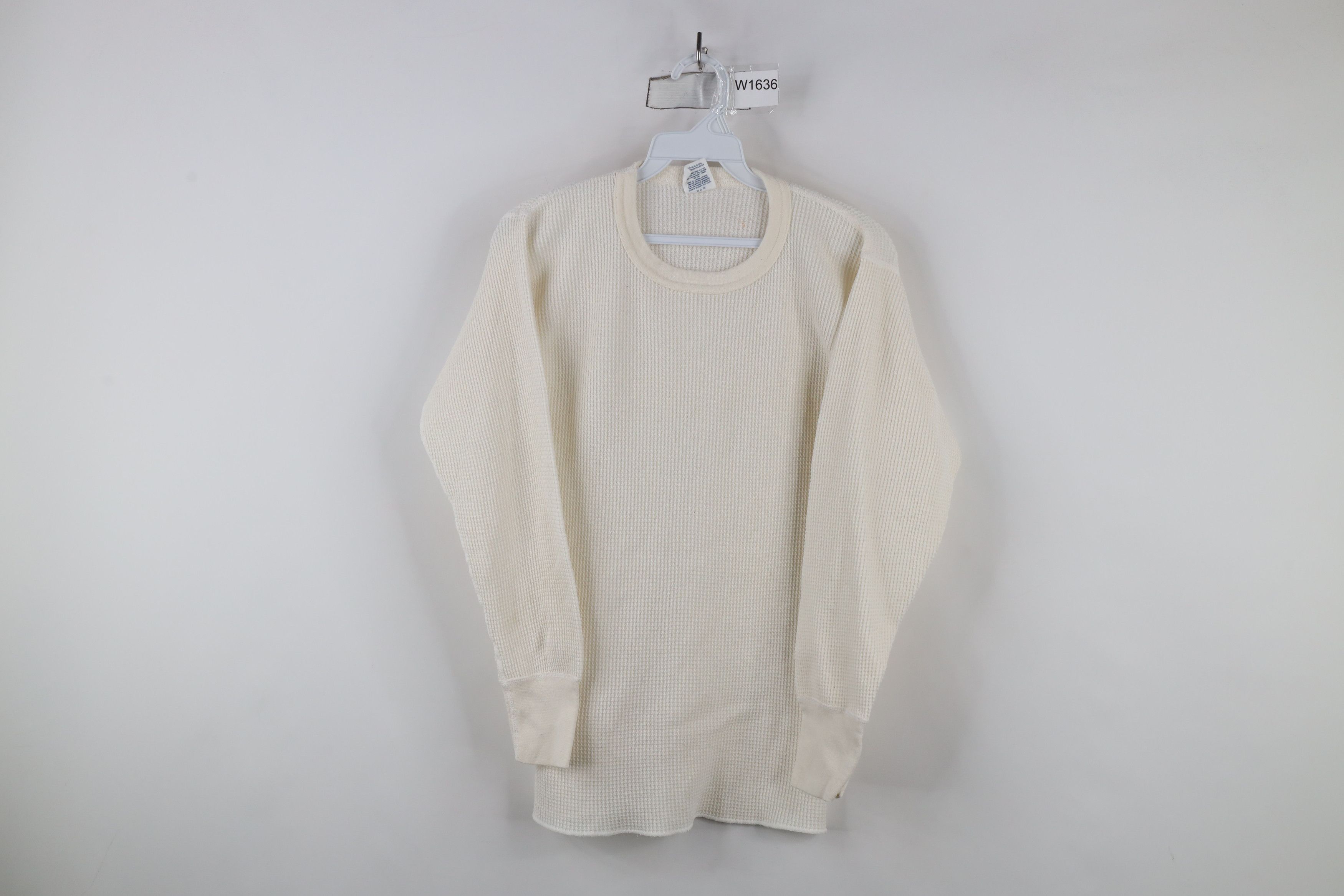 Vintage Vintage 90s Streetwear Waffle Knit Long Sleeve T-Shirt USA Size US L / EU 52-54 / 3 - 1 Thumbnail
