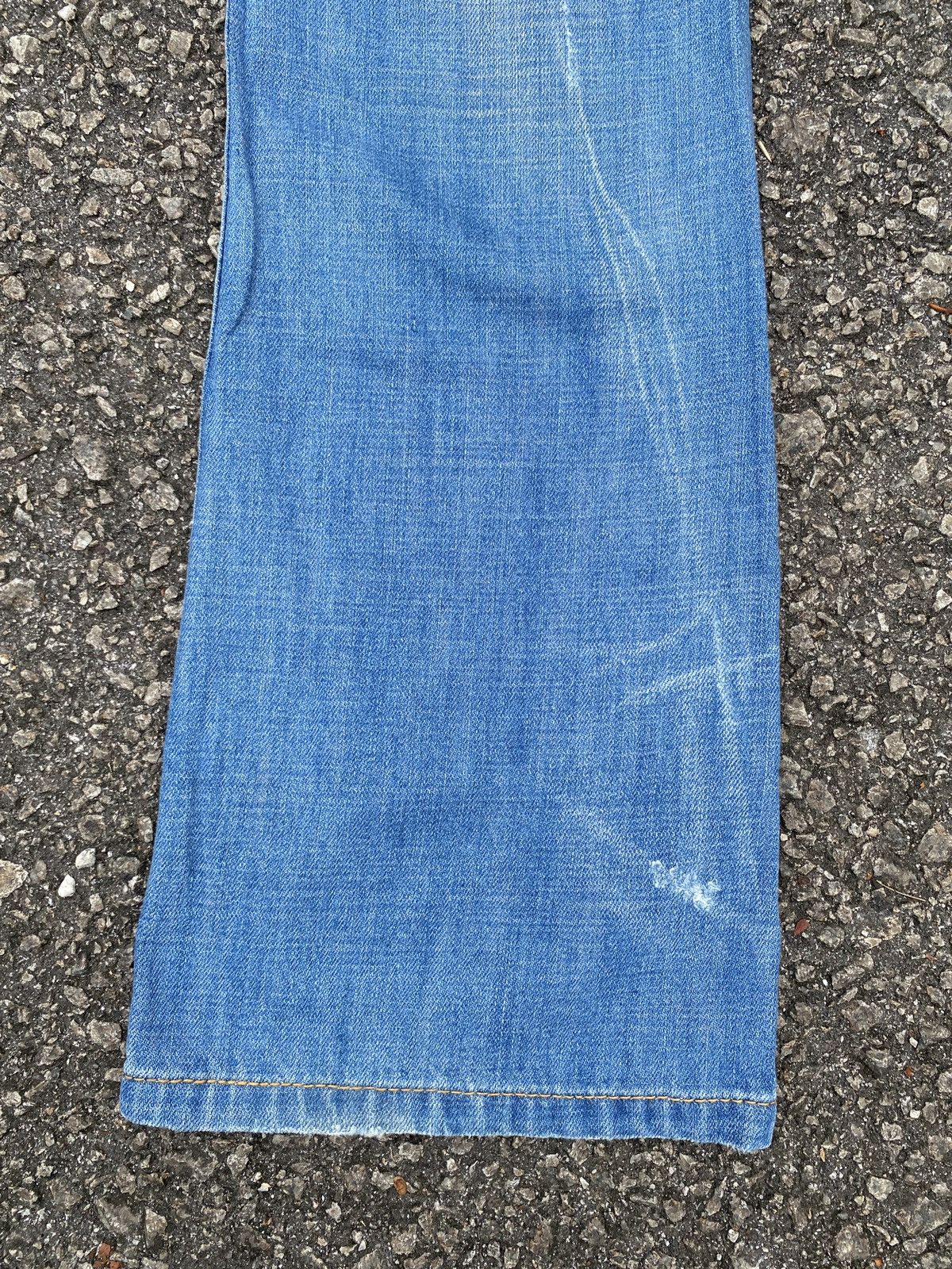 Japanese Brand Red Pepper Low Rise Faded Blue Back Logo Flare Jeans Size US 30 / EU 46 - 10 Thumbnail