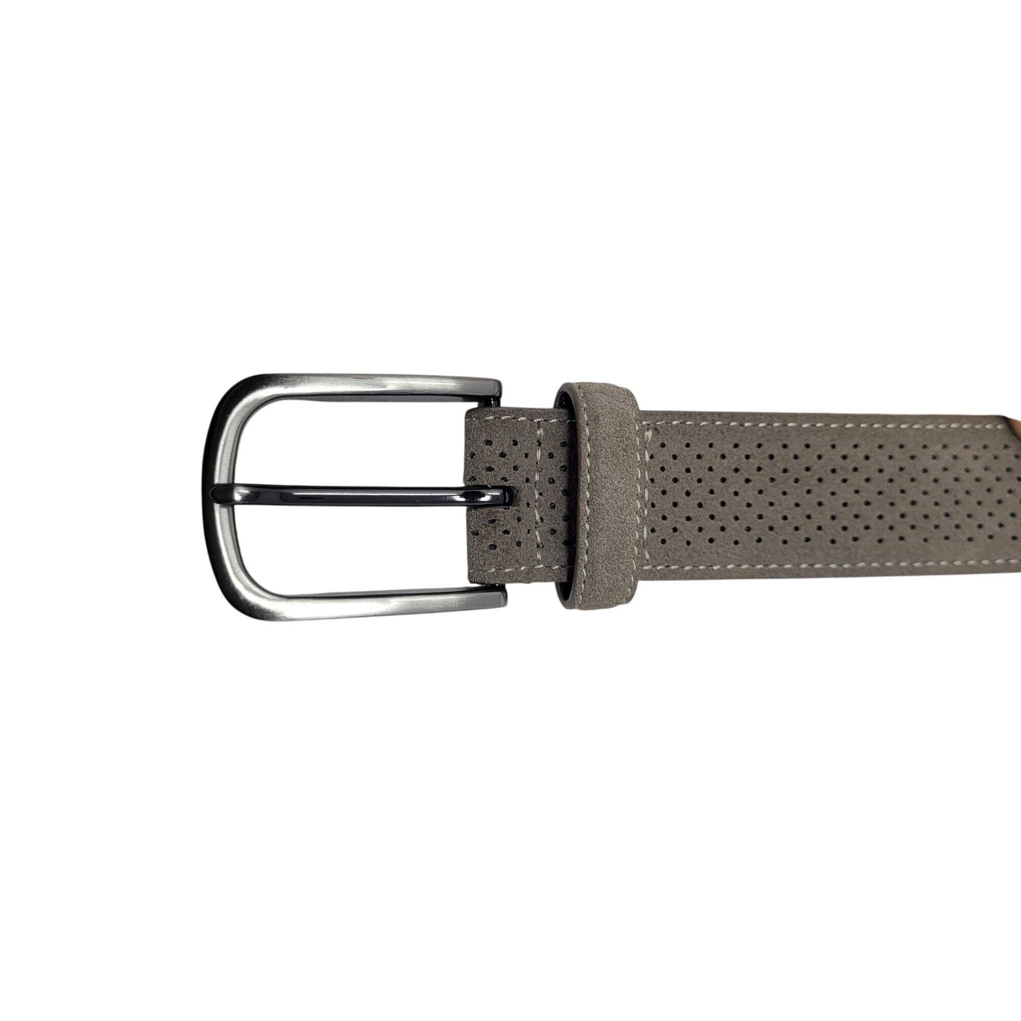Johnston & Murphy Johnston & Murphy Mens Perforated Gray Suede Belt 44" Gunmet Size 32 - 11 Thumbnail