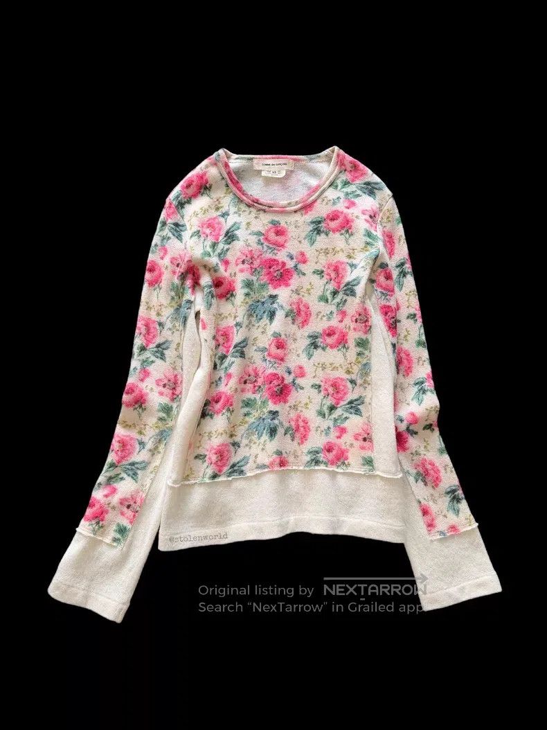 Comme des Garcons Comme Des Garcons Floral Patched Wool Top Size XS / US 0-2 / IT 36-38 - 1 Thumbnail