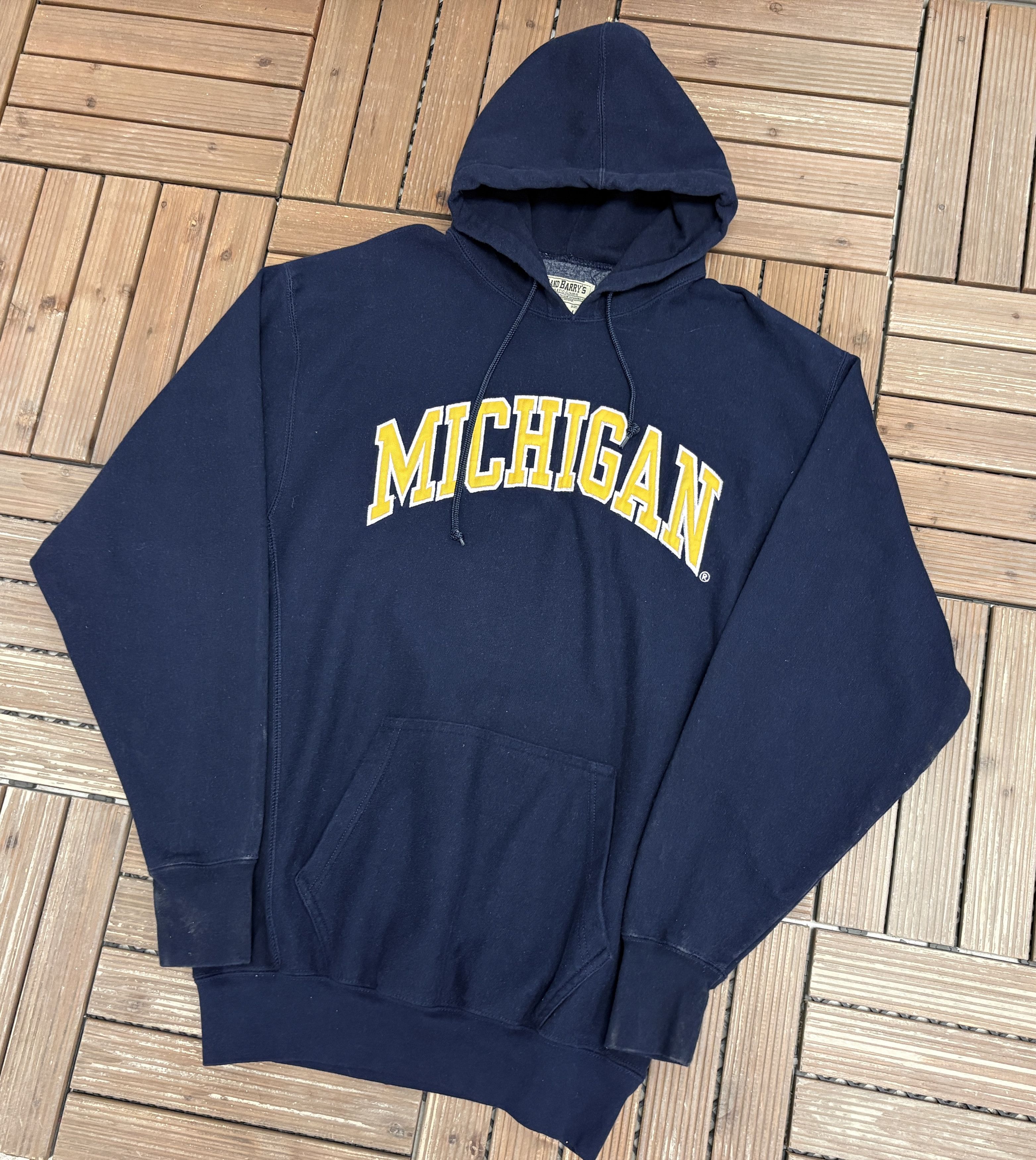 Vintage Michigan Wolverines Stitched Vintage Hoodie Size US L / EU 52-54 / 3 - 3 Thumbnail