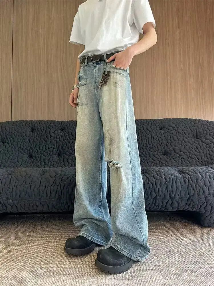Japanese Brand High street retro ripped jeans Size US 32 / EU 48 - 4 Thumbnail