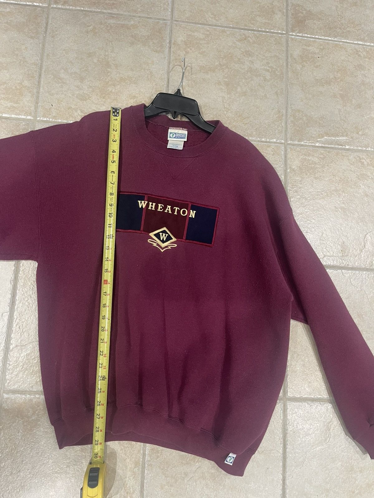 Other Vintage 1980-90s Discus Athletic Maroon Wheaton Sweatshirt Size US XL / EU 56 / 4 - 5 Thumbnail