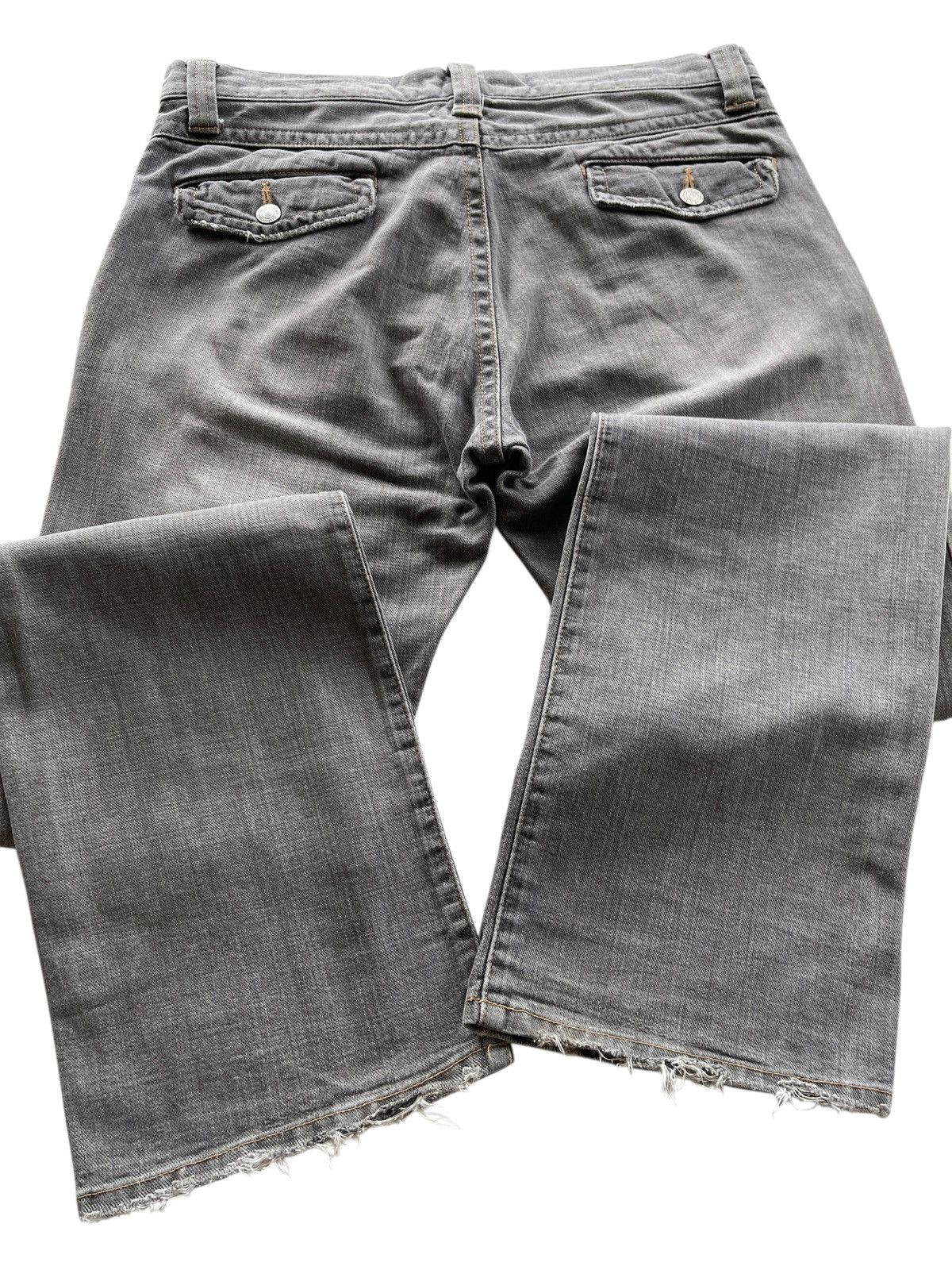 Les Deux DEUX Concept Labo Distressed Flare Grey Denim Size US 34 / EU 50 - 10 Thumbnail