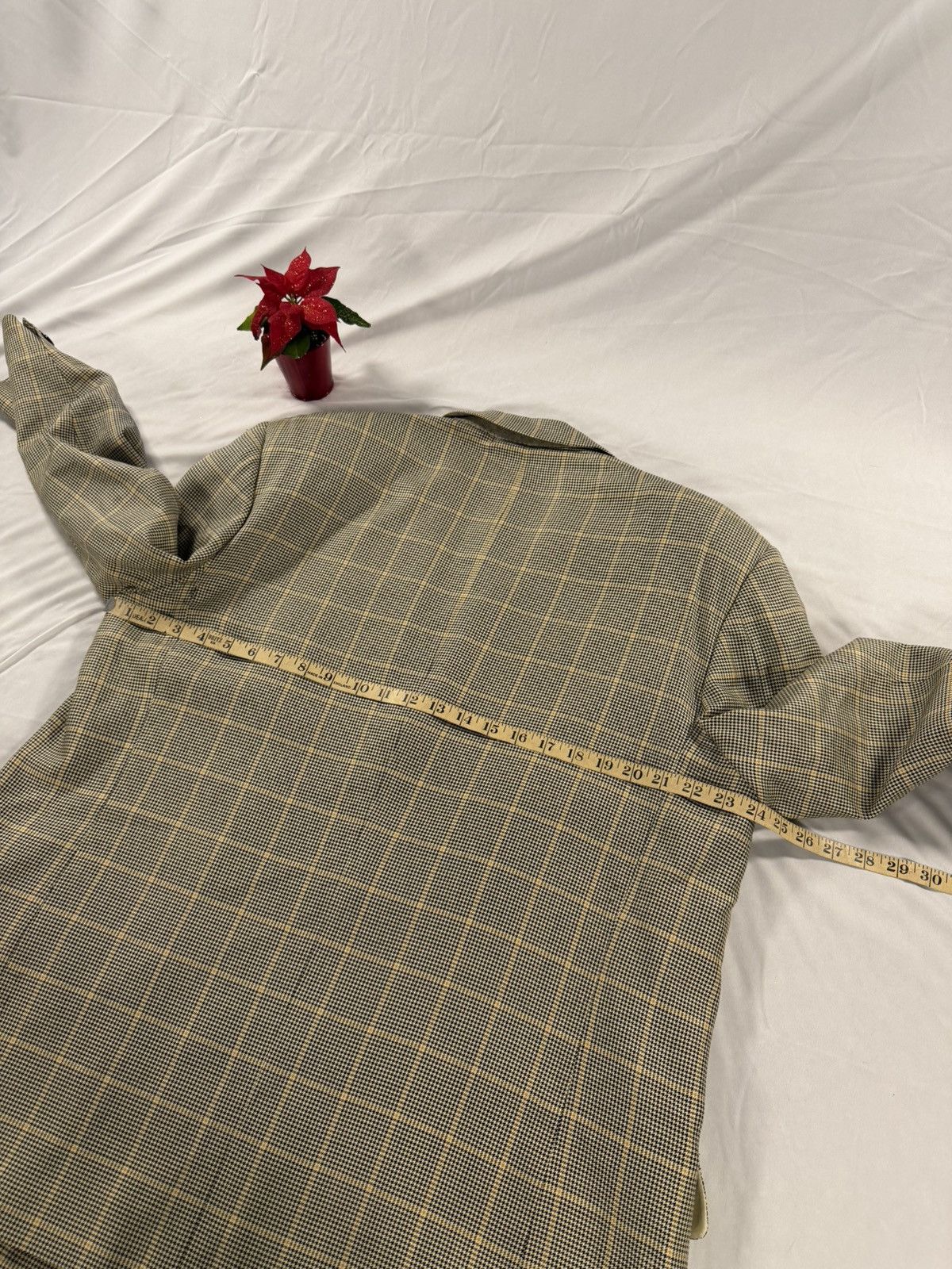 Other E Thomas Rigatti Silk Wool Houndstooth Blazer Sport Coat 46R Size 46R - 8 Thumbnail