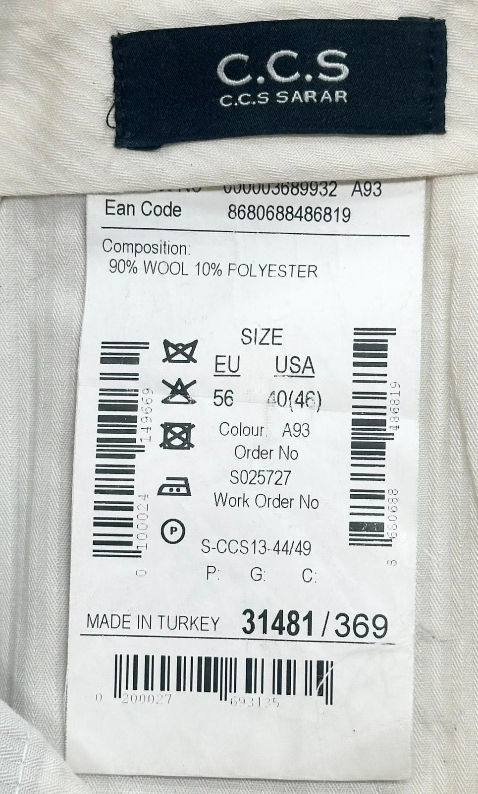 CCS CCS Sarar Flat Front Straight Leg Dress Pants Gray Men 40/33 Size US 40 / EU 56 - 6 Thumbnail