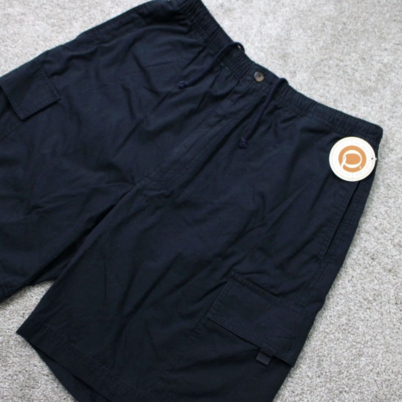 Haggar Haggar Navy Blue Chino Shorts 34 Men NWT 9" Inseam Flat Front Pockets Regular Fit Casual Microfiber Cotton Polyester Size US 34 / EU 50 - 3 Thumbnail