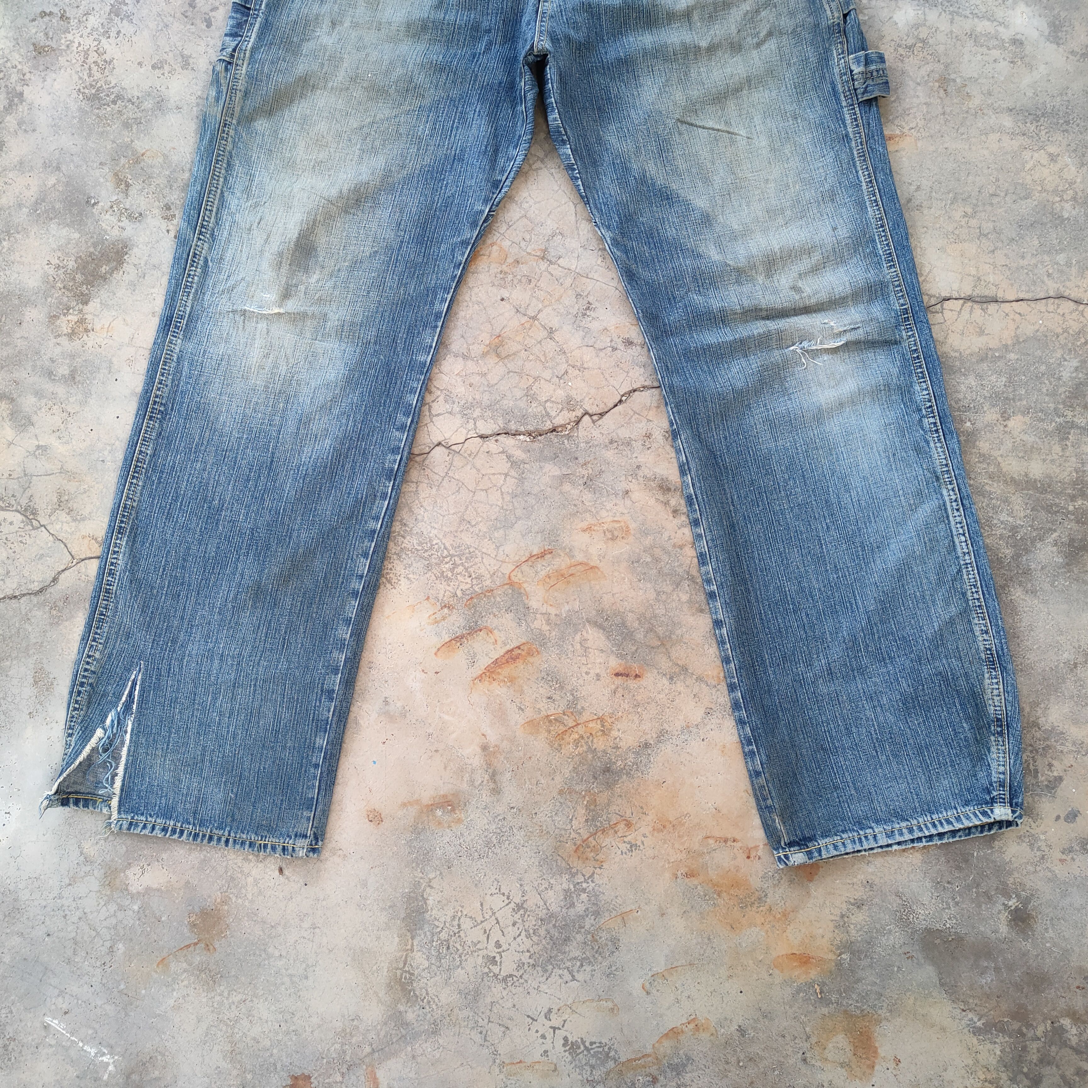 Japanese Brand W38 VINTAGE HECTIC DENIM TALON ZIP FADED RIPPED JEANS PANTS Size US 38 / EU 54 - 4 Thumbnail