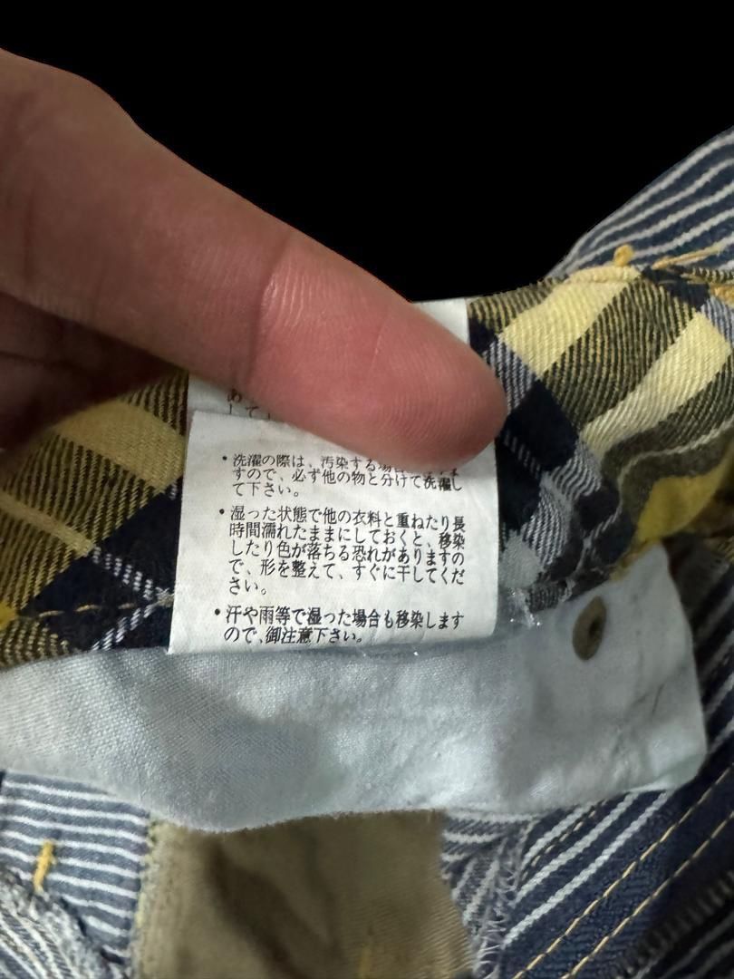 Vintage INSANE Japanese Hickory Short Mudwash Patcher Sick Style Size US 32 / EU 48 - 12 Thumbnail