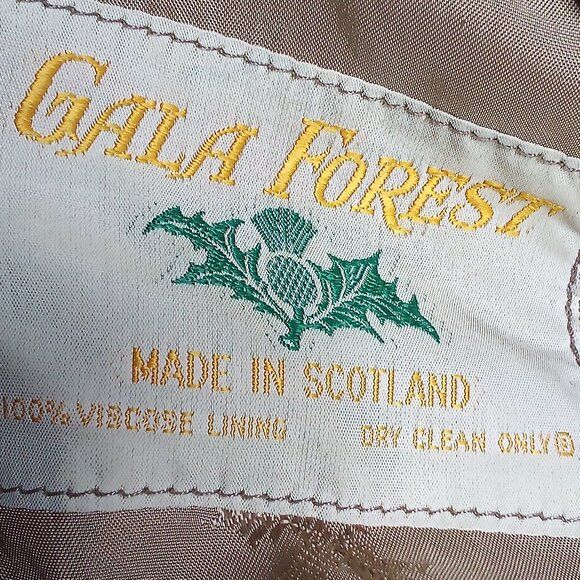 Vintage 60s Gala Forest Wool Overcoat Pea Coat