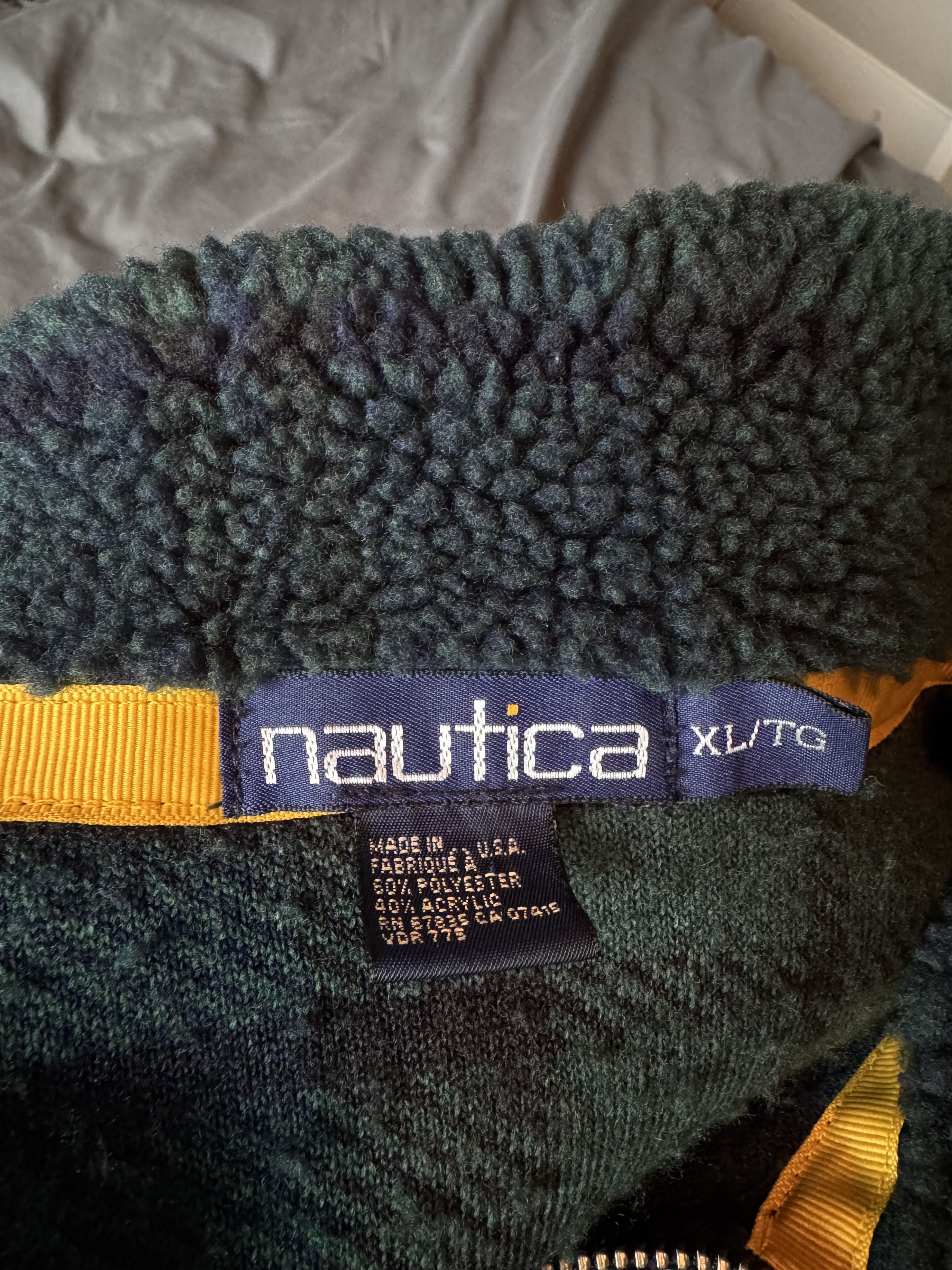 Nautica Nautica Fleece Bomber Jacket Size US XL / EU 56 / 4 - 4 Thumbnail