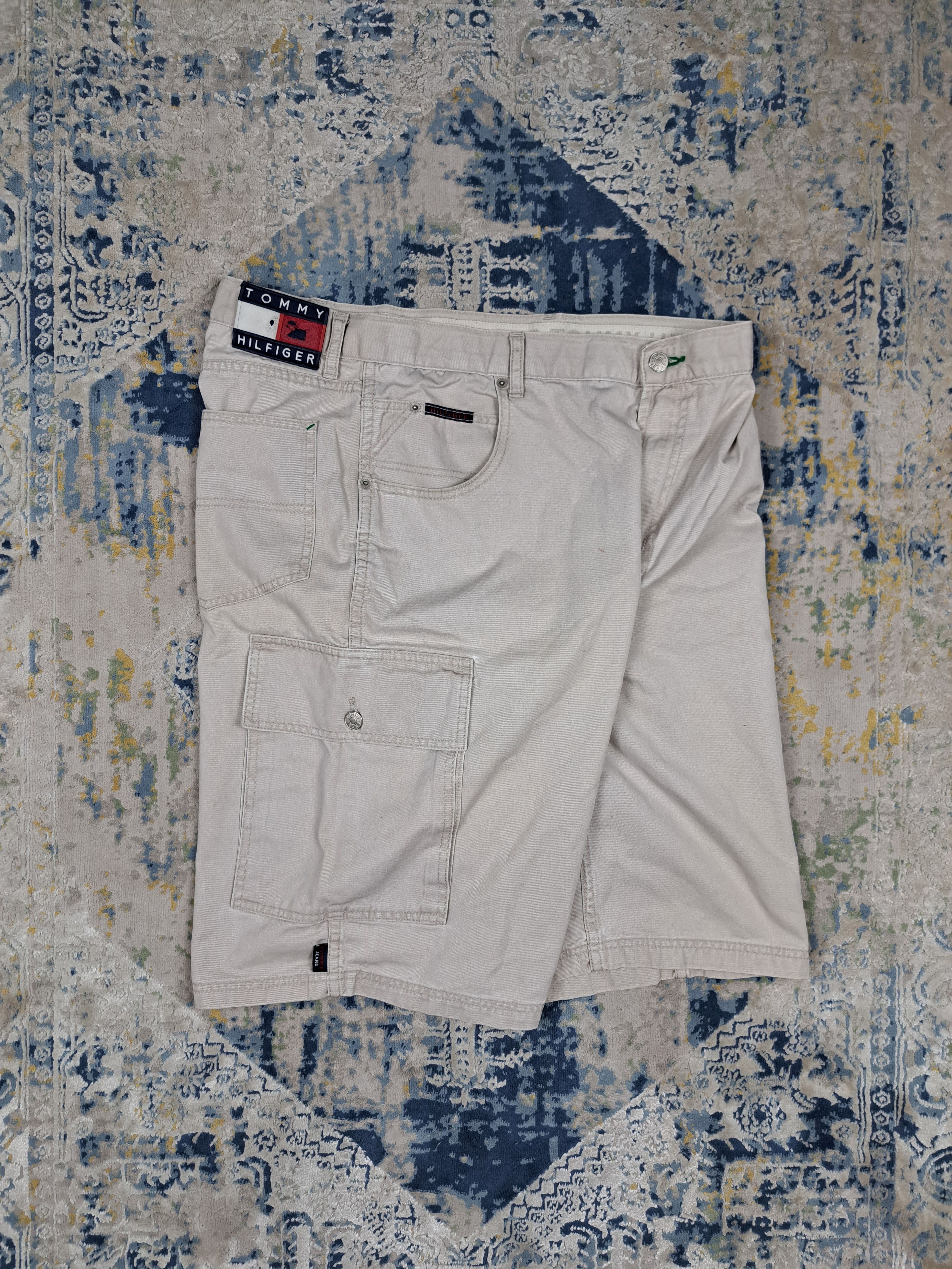 Tommy Hilfiger VTG 90s Tommy Hilfiger Cargo Shorts Jorts Baggy Rap Hip Hop Size US 36 / EU 52 - 5 Thumbnail
