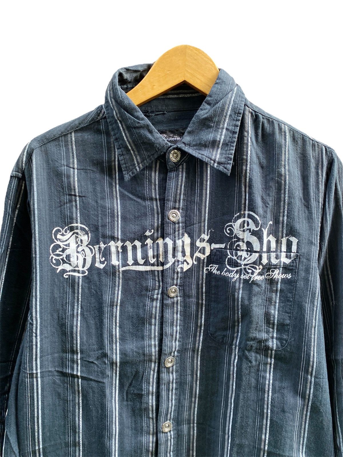 Tornado Mart Rare Y2k Bernings Sho Statement shirt sashiko stich design Size US L / EU 52-54 / 3 - 3 Thumbnail