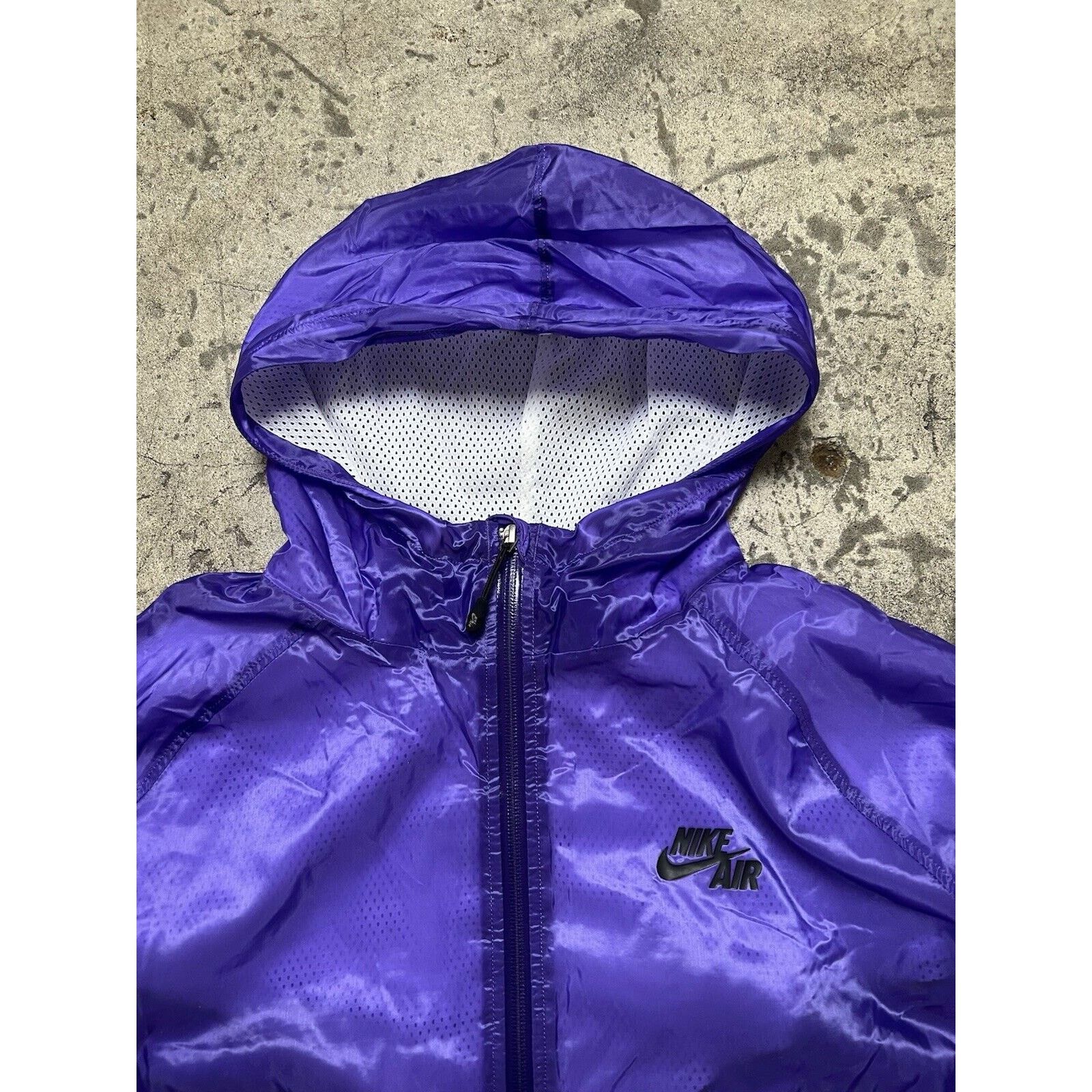 Nike 2007 Nike Air Purple Zip Up Satin Jacket Men’s L Rare Vtg Size US L / EU 52-54 / 3 - 3 Thumbnail