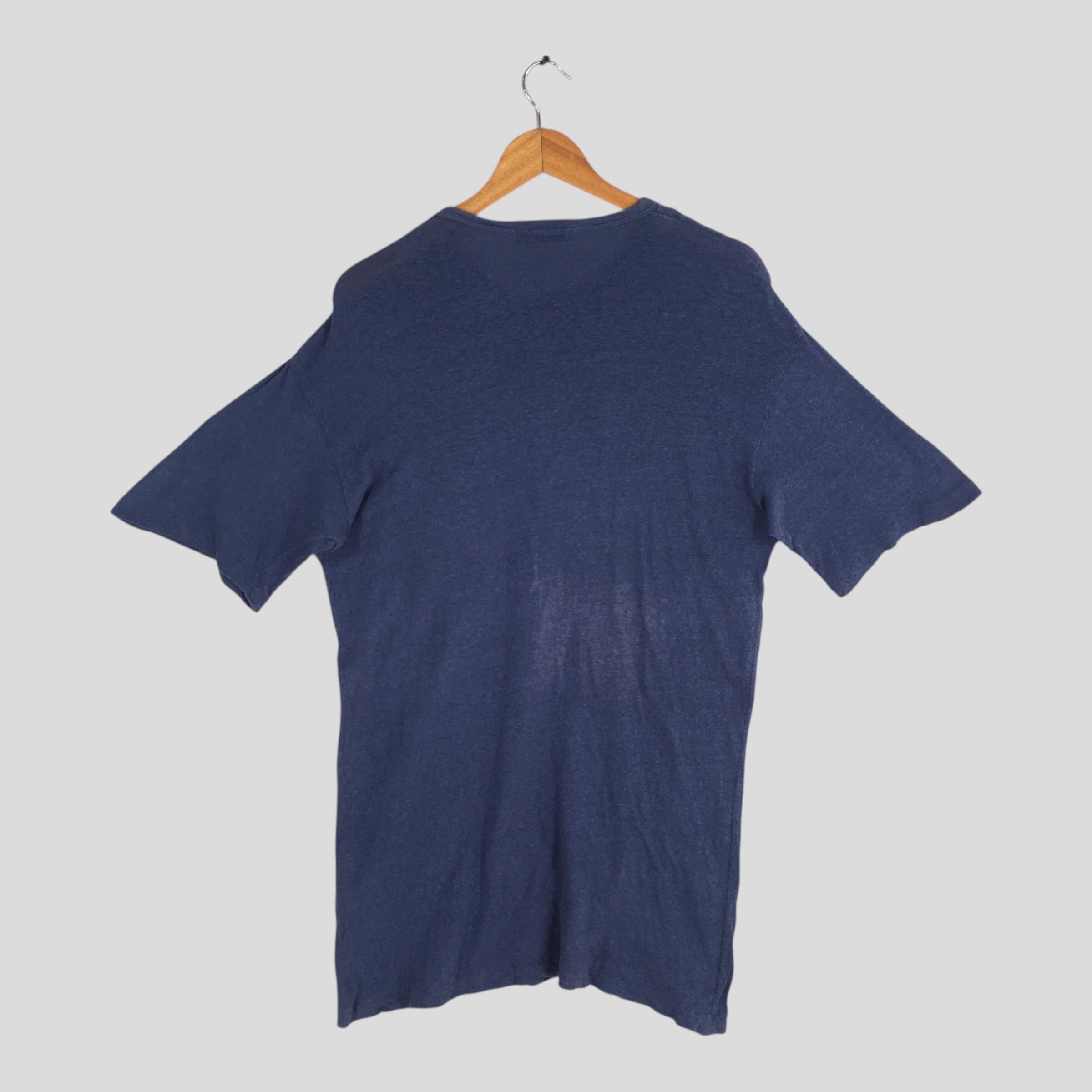 Yohji Yamamoto Vintage Yohji Yamamoto Blue Tshirt Medium Size US M / EU 48-50 / 2 - 6 Thumbnail