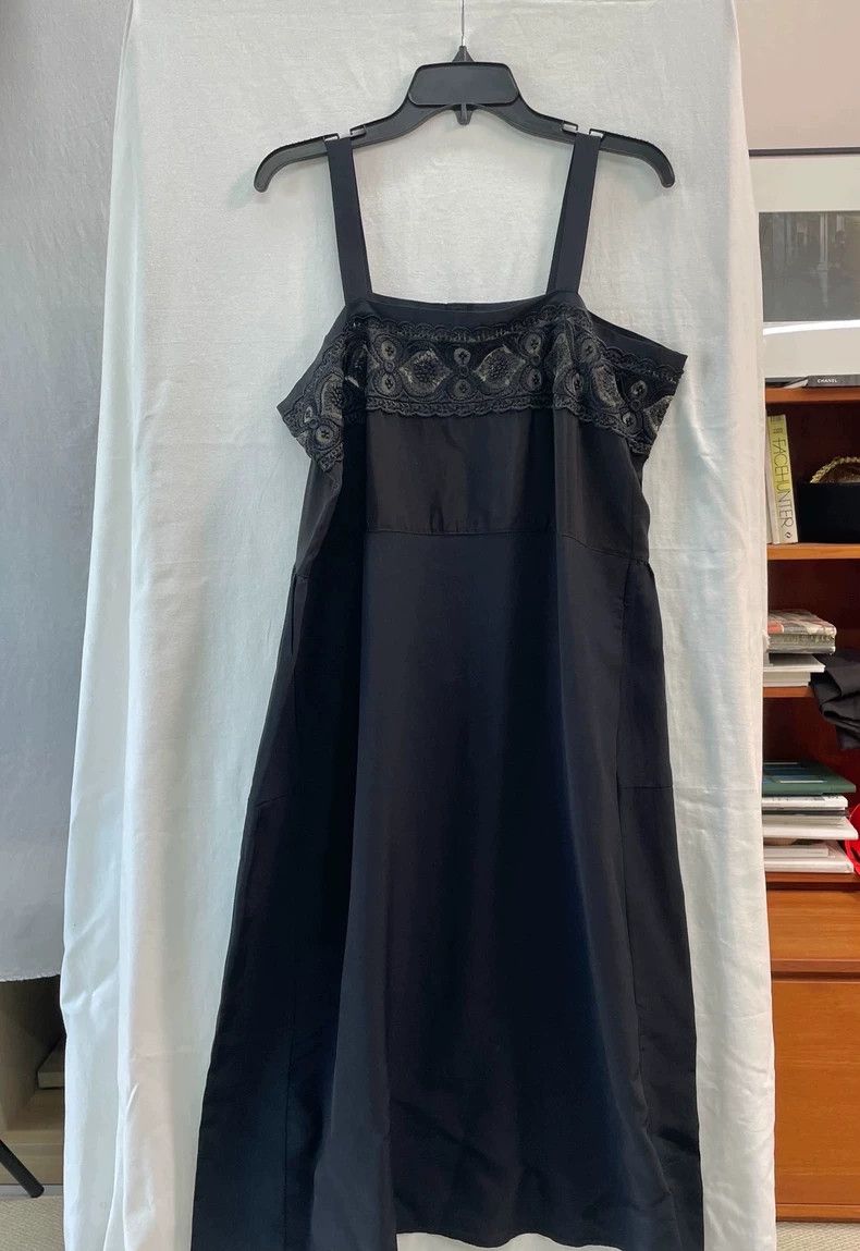 Maison Margiela Maison Margiela Black Lace Panel Long Dress- dmc Size US 30 / EU 46 - 1 Thumbnail
