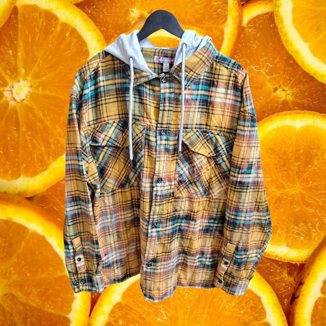 Urban Outfitters Urban Outfitters Hooded Flannel Shirt Plaid Button Up Long S Size US S / EU 44-46 / 1 - 2 Thumbnail