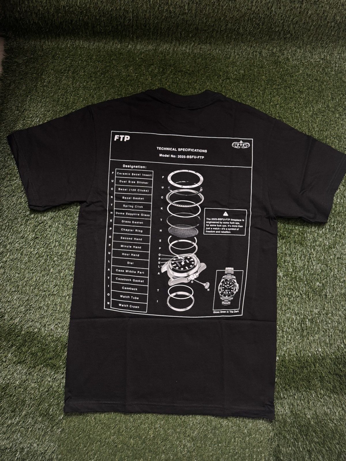 Fuck The Population FTP Technical Specs Tee Black (Size Large) Size US L / EU 52-54 / 3 - 1 Thumbnail