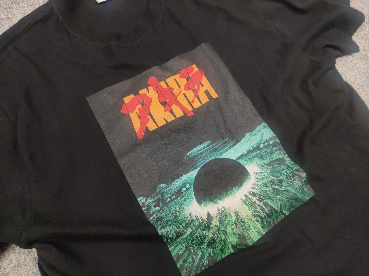 Anime Vintage Akira Neo Tokyo Explosion Logo Anime Black T shirt Size US L / EU 52-54 / 3 - 6 Thumbnail