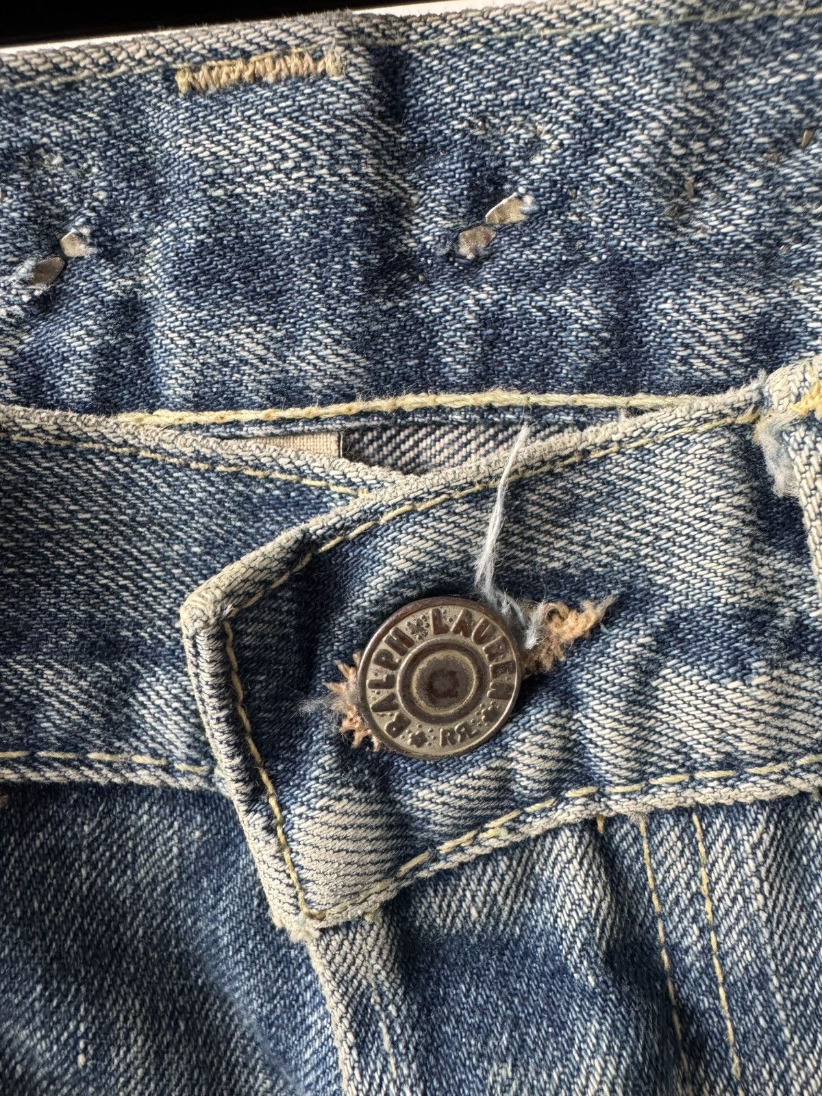 Ralph Lauren 2006 RRL 1/1 Moonshine Wash Lapidary Gemstone Selvedge Denim Size US 35 - 9 Thumbnail