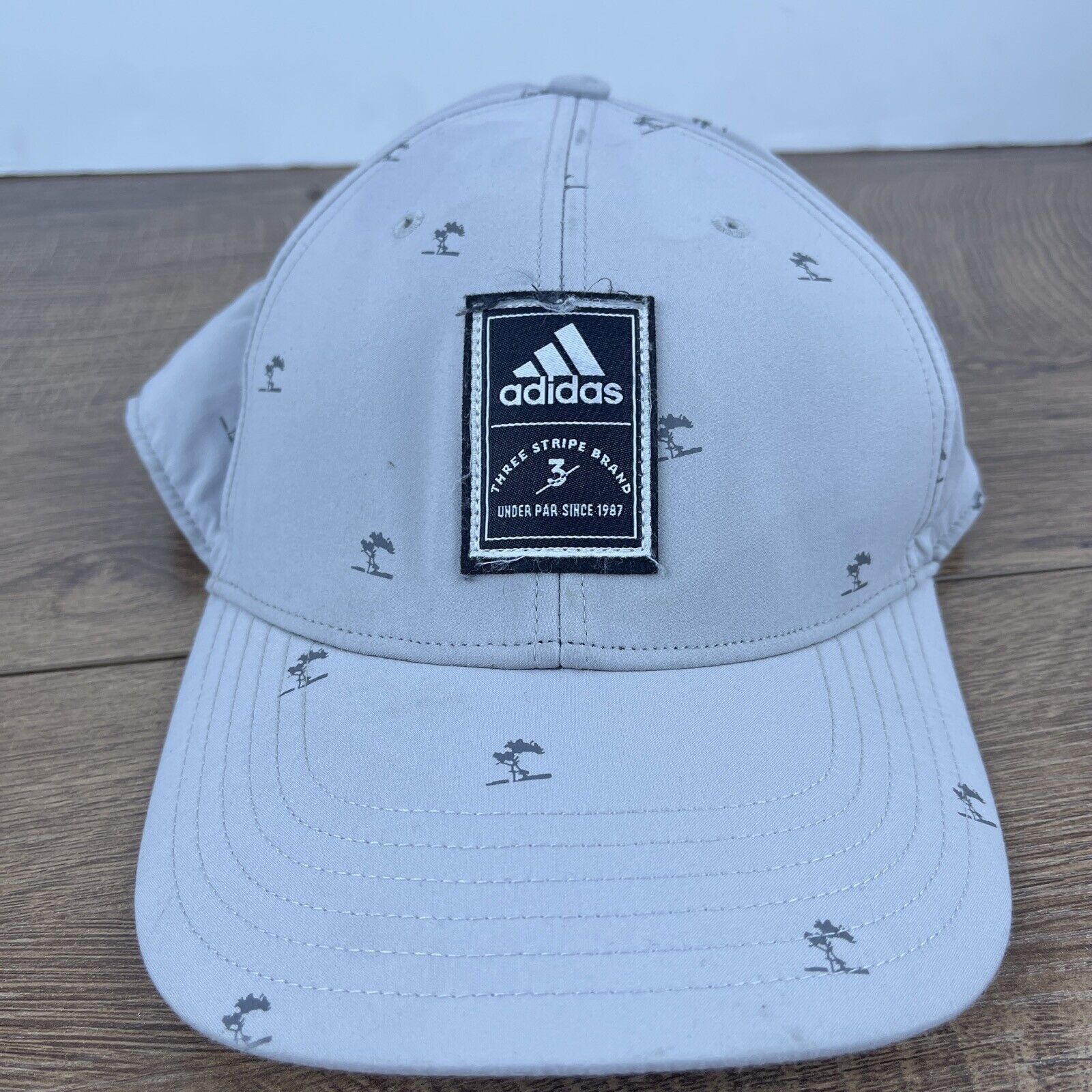 Adidas Adidas Hat Adidas Three Stripe Brand Gray Hat Adjustable Adu Size ONE SIZE - 1 Thumbnail