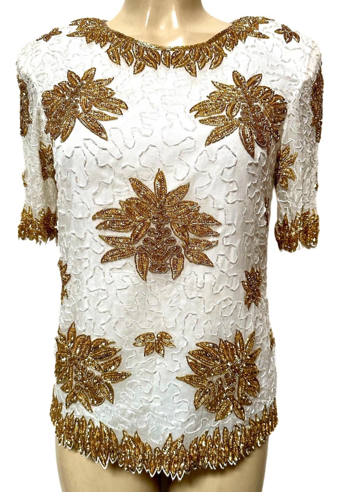 Other Sequin Top White Gold size 4 Size S / US 4 / IT 40 - 2 Thumbnail