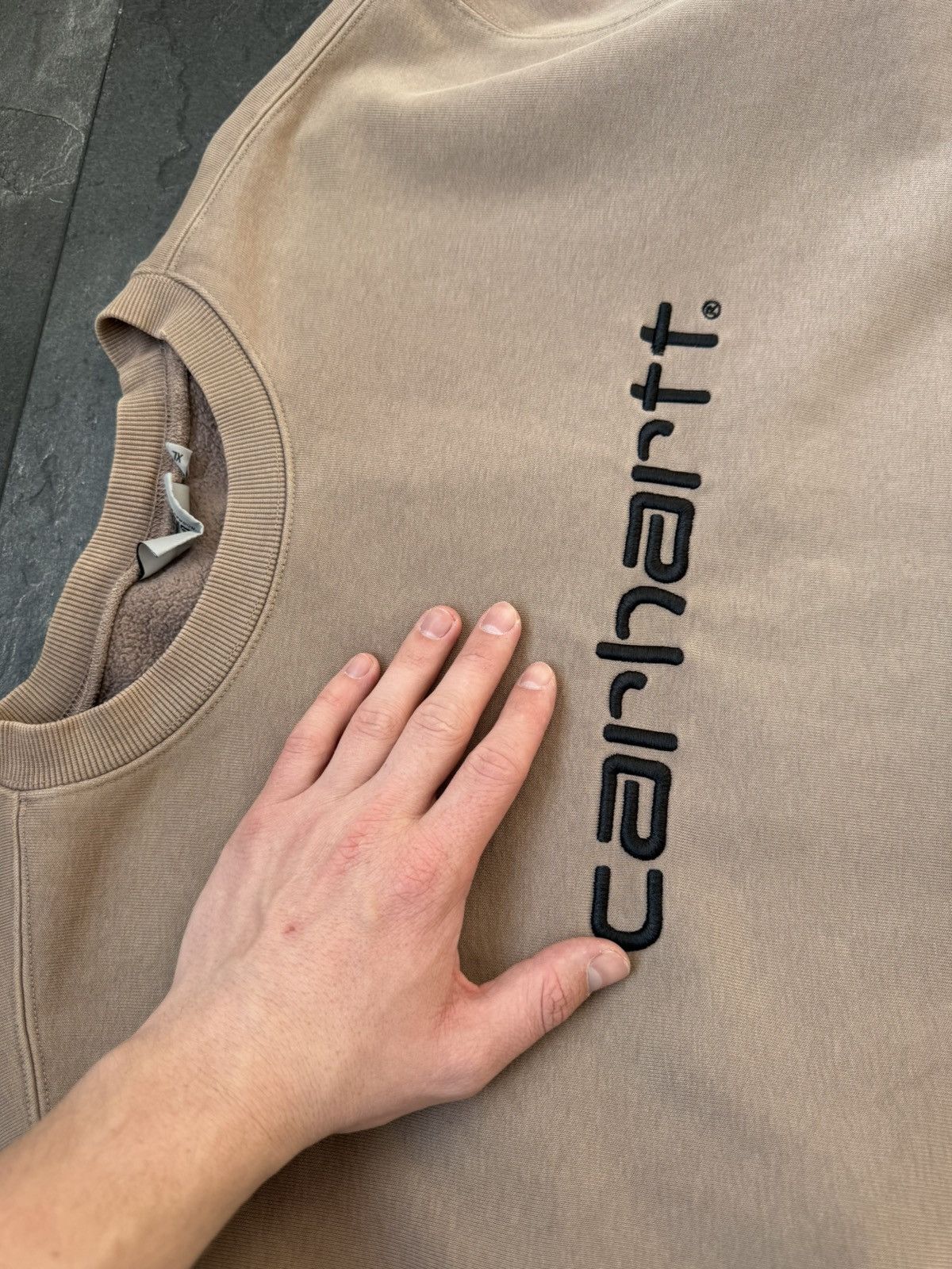 Carhartt × Vintage Vintage Carhartt oversize rare big logo sweatshirt Size US XL / EU 56 / 4 - 4 Thumbnail