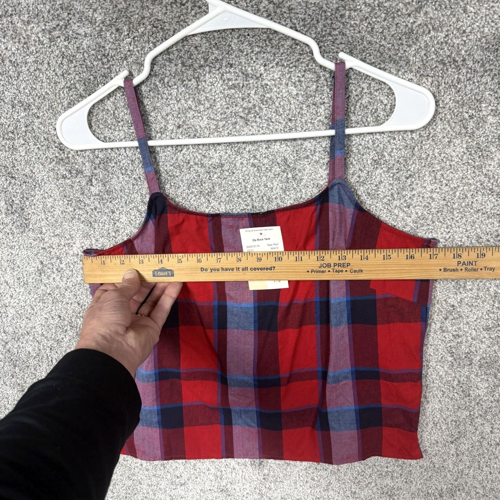 Vintage VINTAGE No Boundaries Tank Women M Red Plaid 90s Grunge Spaghetti Strap Camisole Shirt Adult Womens Size M / US 6-8 / IT 42-44 - 3 Thumbnail