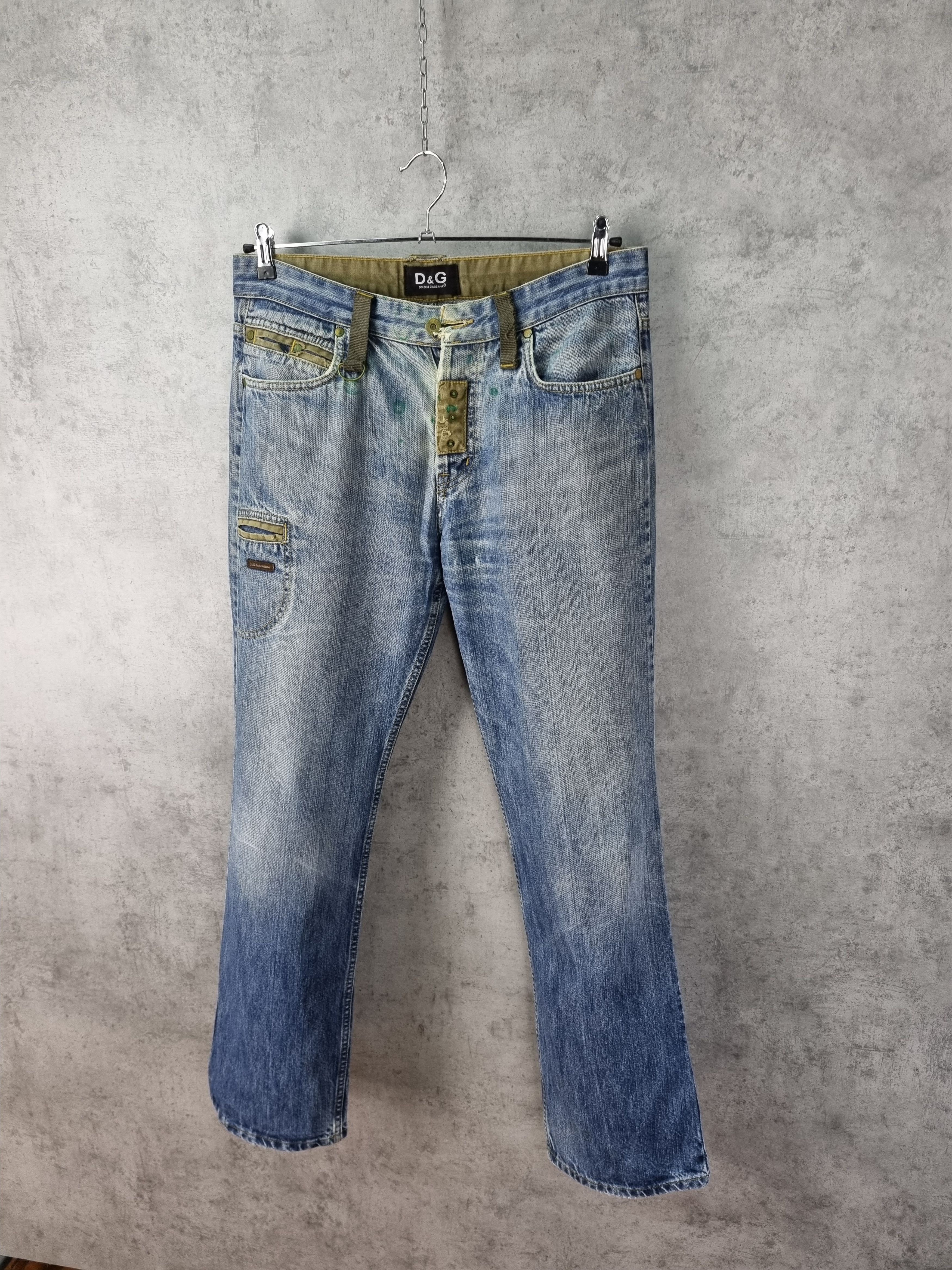 Vintage 90s Dolce & Gabbana Dirty Aesthetic Denim Jeans Size US 32 / EU 48 - 2 Thumbnail