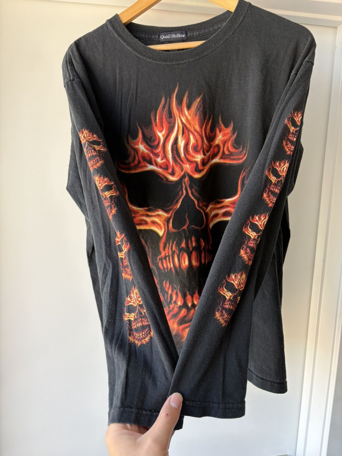 Vintage Vintage Y2K Skull Flame Shirt Size US L / EU 52-54 / 3 - 2 Thumbnail