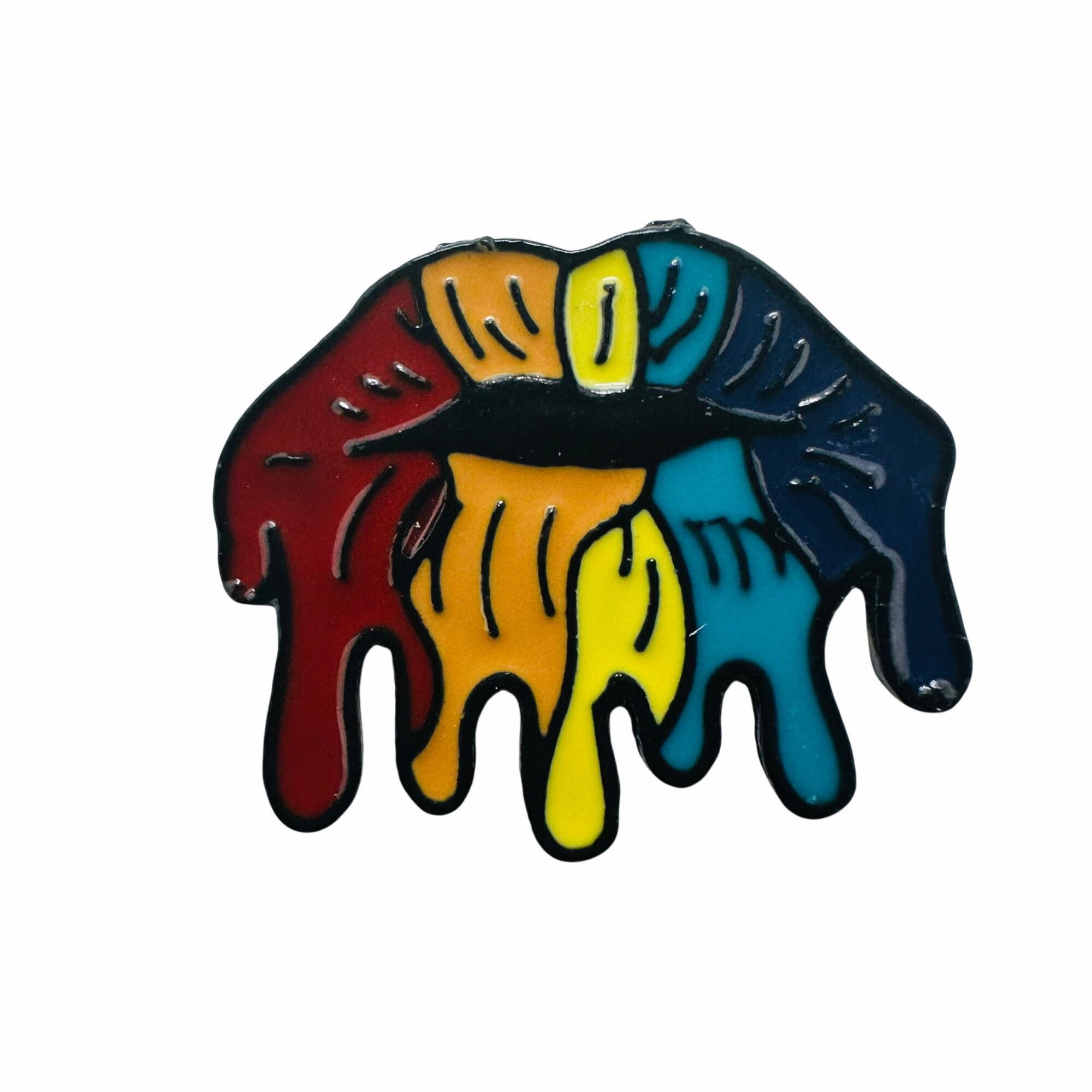 Other Cartoon Rainbow Lip Melting Enamel Pin Colorful Badge Brooch Size ONE SIZE - 6 Thumbnail