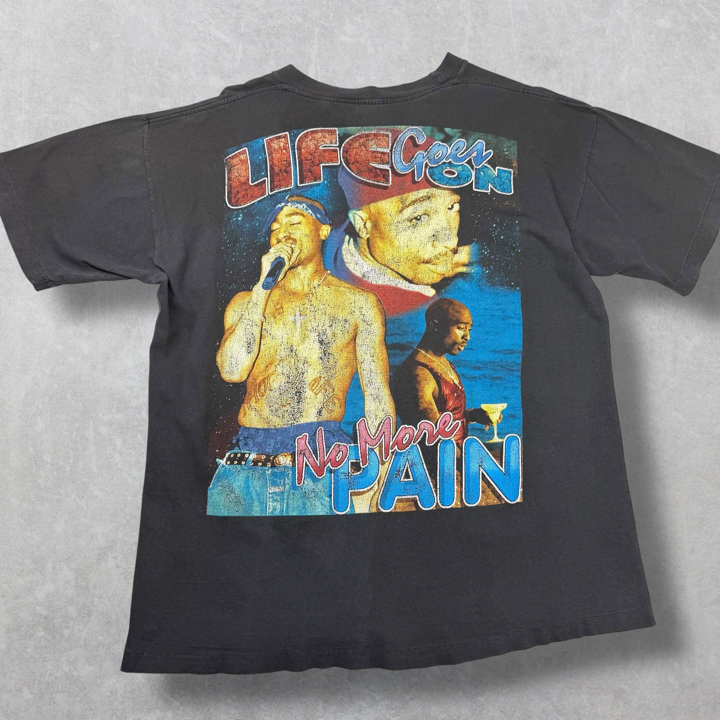 Vintage Vintage Tupac Life Goes On No More Pain Rap Tee XL Size US XL / EU 56 / 4 - 2 Thumbnail