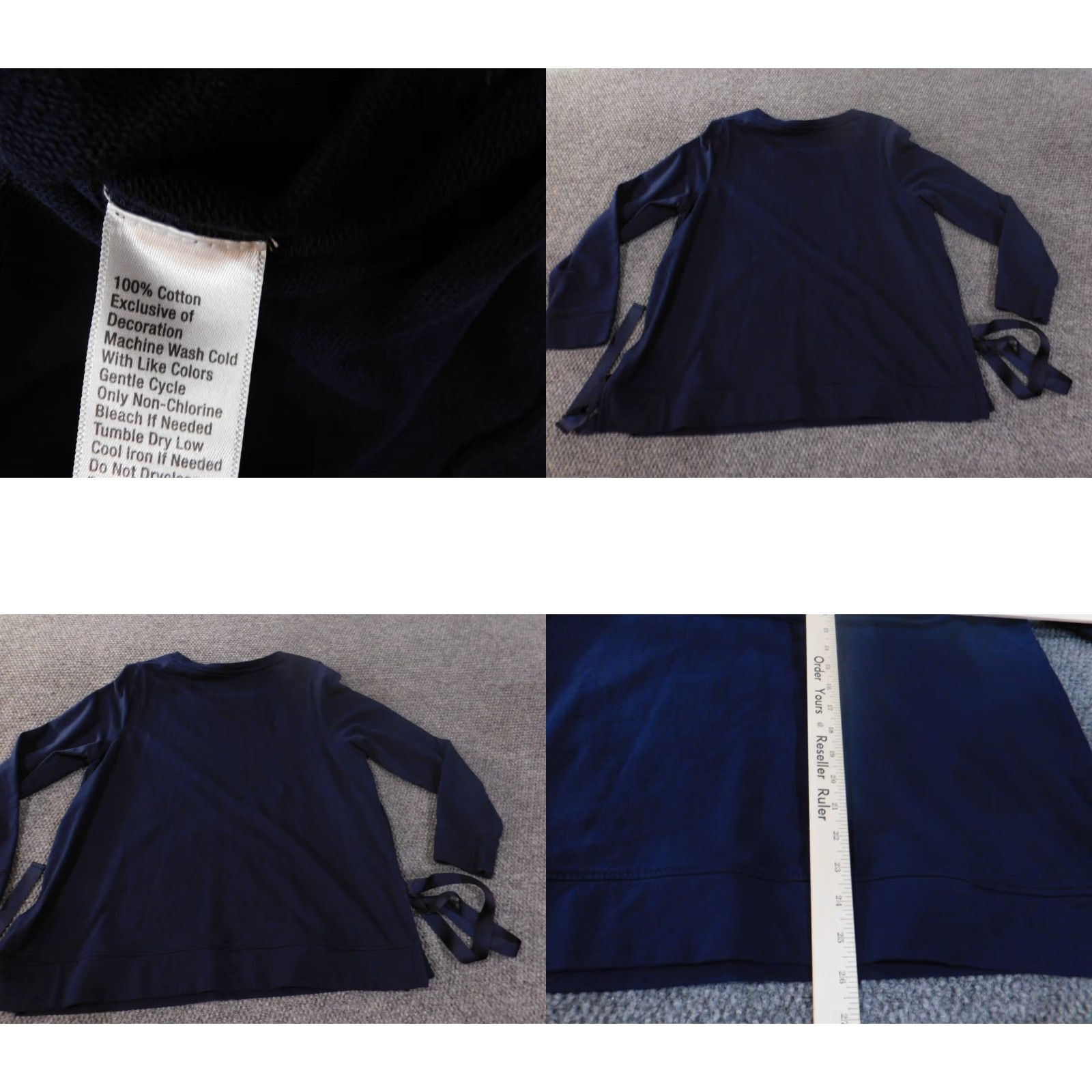 Vintage Crown & Ivy Sweater Pullover Women 2XL Blue Raglan Sleeve Round Neck Knit Cotton Classic Stretch Casual Pullover Regular Size Regular Size XXL / US 16-18 / IT 52-54 - 8 Thumbnail
