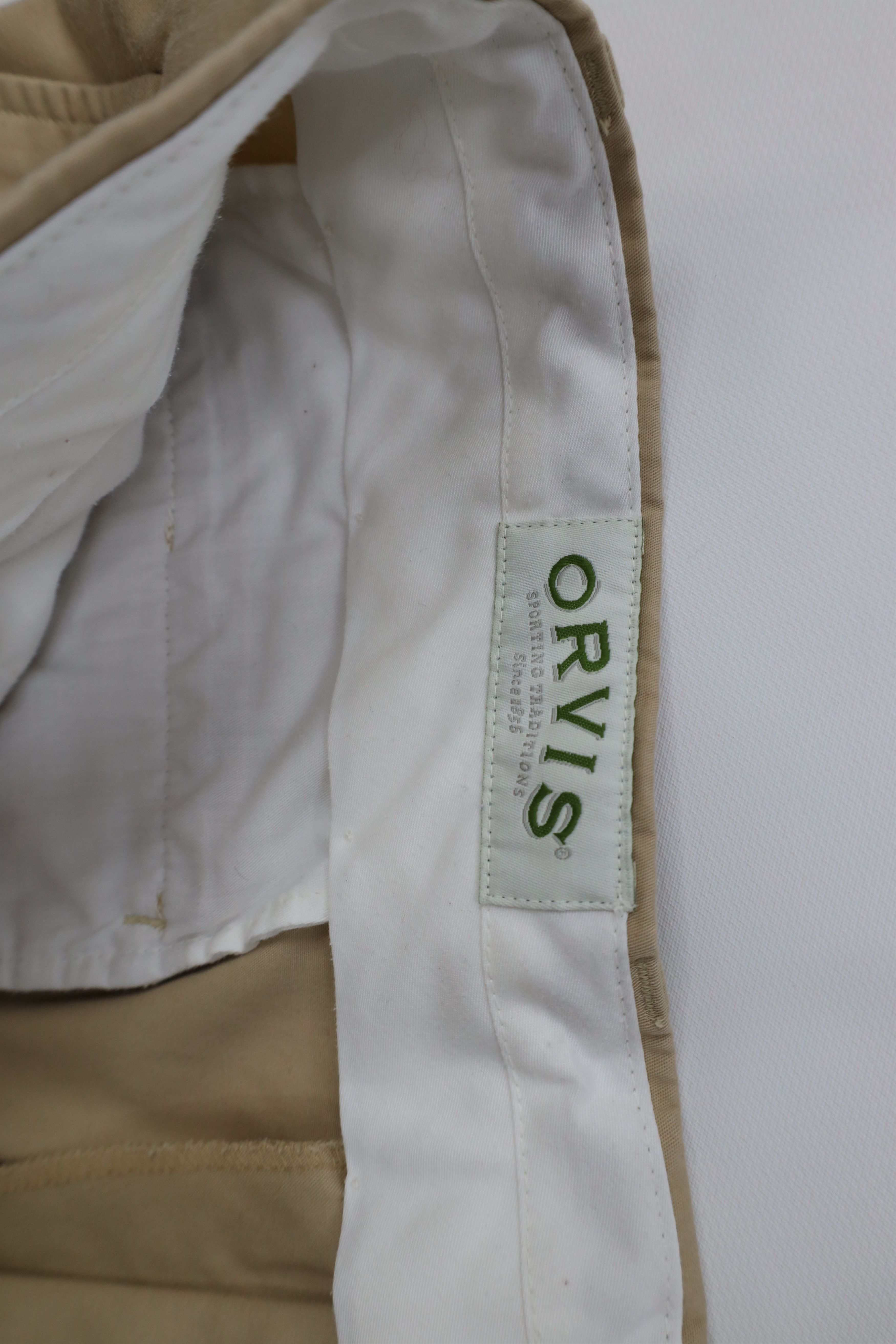 Orvis Vintage 90s Orvis Wide Leg Chino Pants Trousers Khaki Tan Size US 34 / EU 50 - 6 Thumbnail