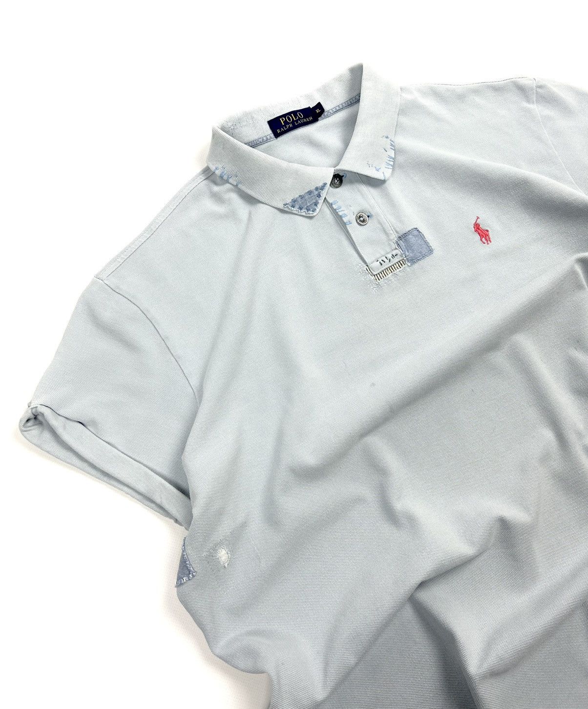 Polo Ralph Lauren Ralph Lauren Polo Shirt Distressed Patchwork Paint Splatter Size US XL / EU 56 / 4 - 5 Thumbnail