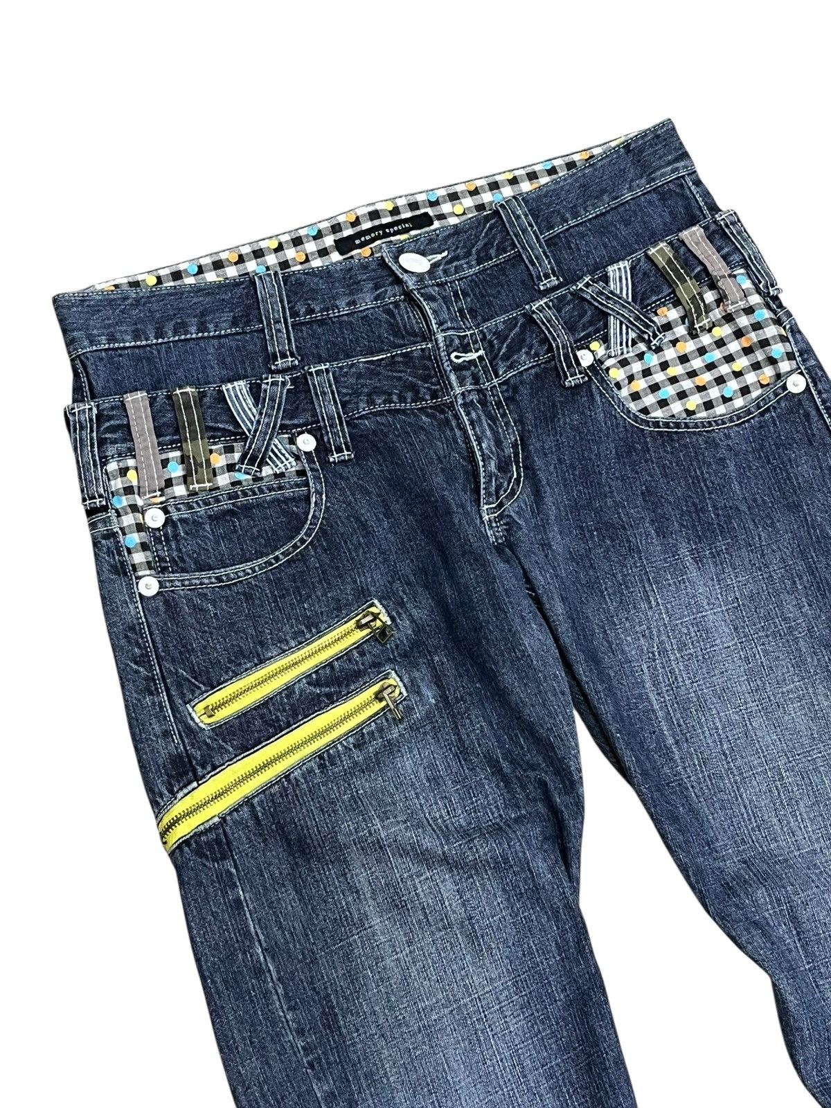 Japanese Brand "Never Trust Woman" Bondage Zip Grunge Double Waist Denim Size US 32 / EU 48 - 6 Thumbnail