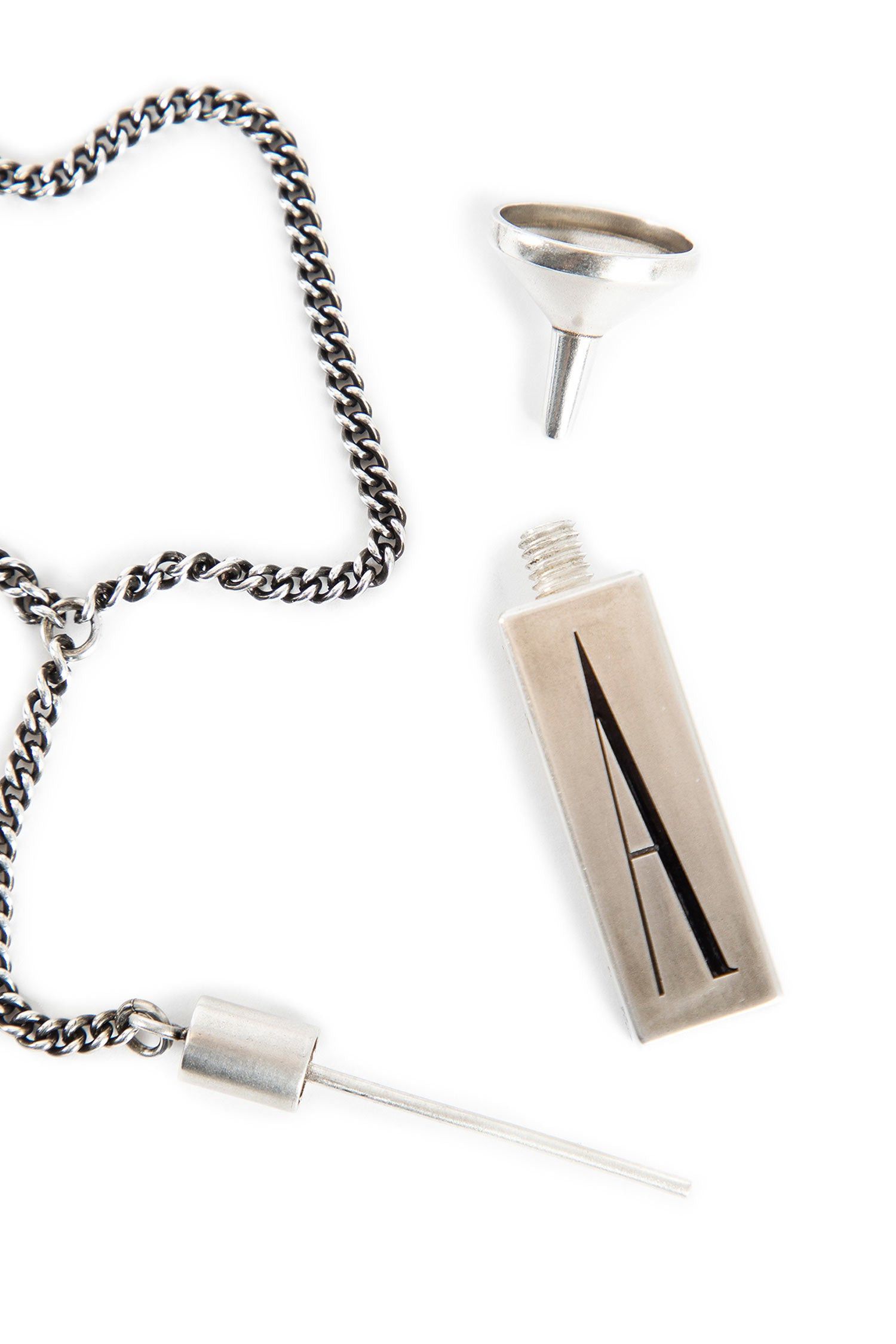 Ann Demeulemeester ANN DEMEULEMEESTER - Paulu Perfume Pendant Necklace Silver Size ONE SIZE - 5 Thumbnail