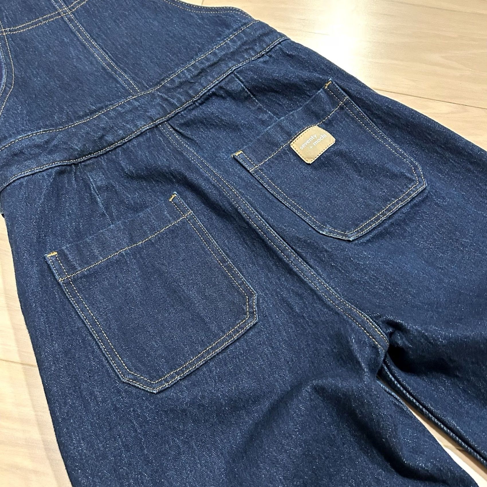 Vintage VINTAGE Seventy + Mochi Elodie Frill Denim Overall Shirt Women's 27 Inseam 4 Blue Cotton Blend Logo Pocket Straight Rise 8.5-10.5 Size 27" / US 4 / IT 40 - 5 Thumbnail