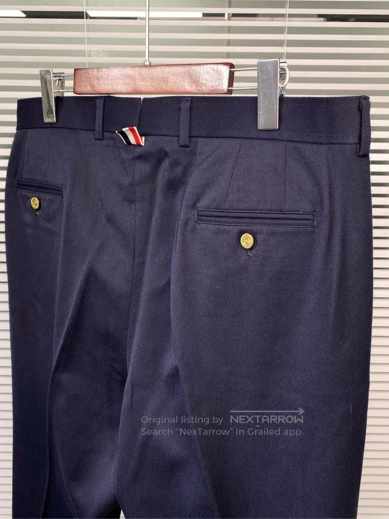 Thom Browne Thom Browne size 5 Navy Wool Casual Trousers Size US 29 - 3 Thumbnail