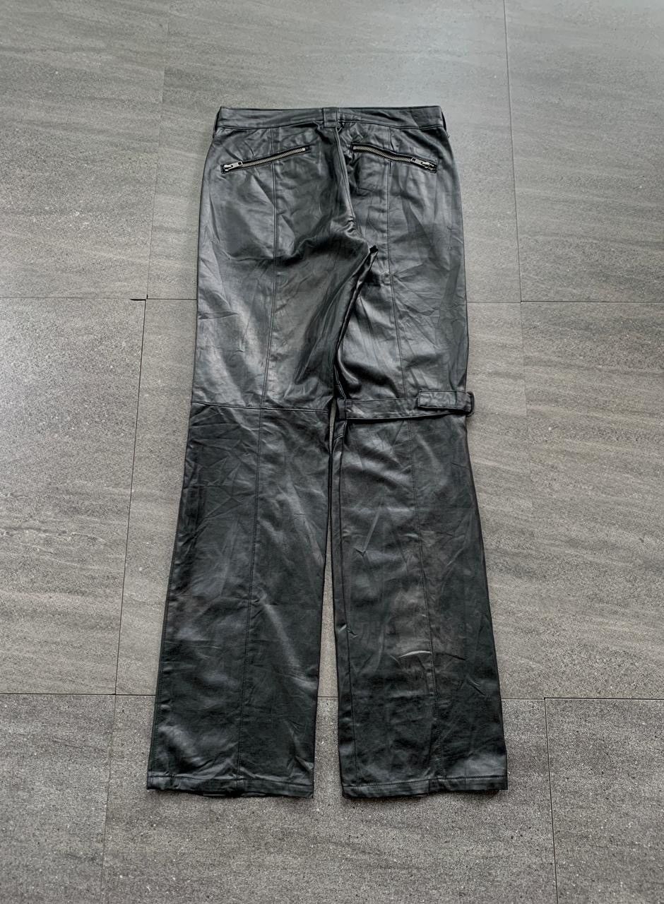 Yoshiyuki Konishi FREE TAX! Bondage Zippered Leather Flared Pants Size US 30 / EU 46 - 8 Thumbnail